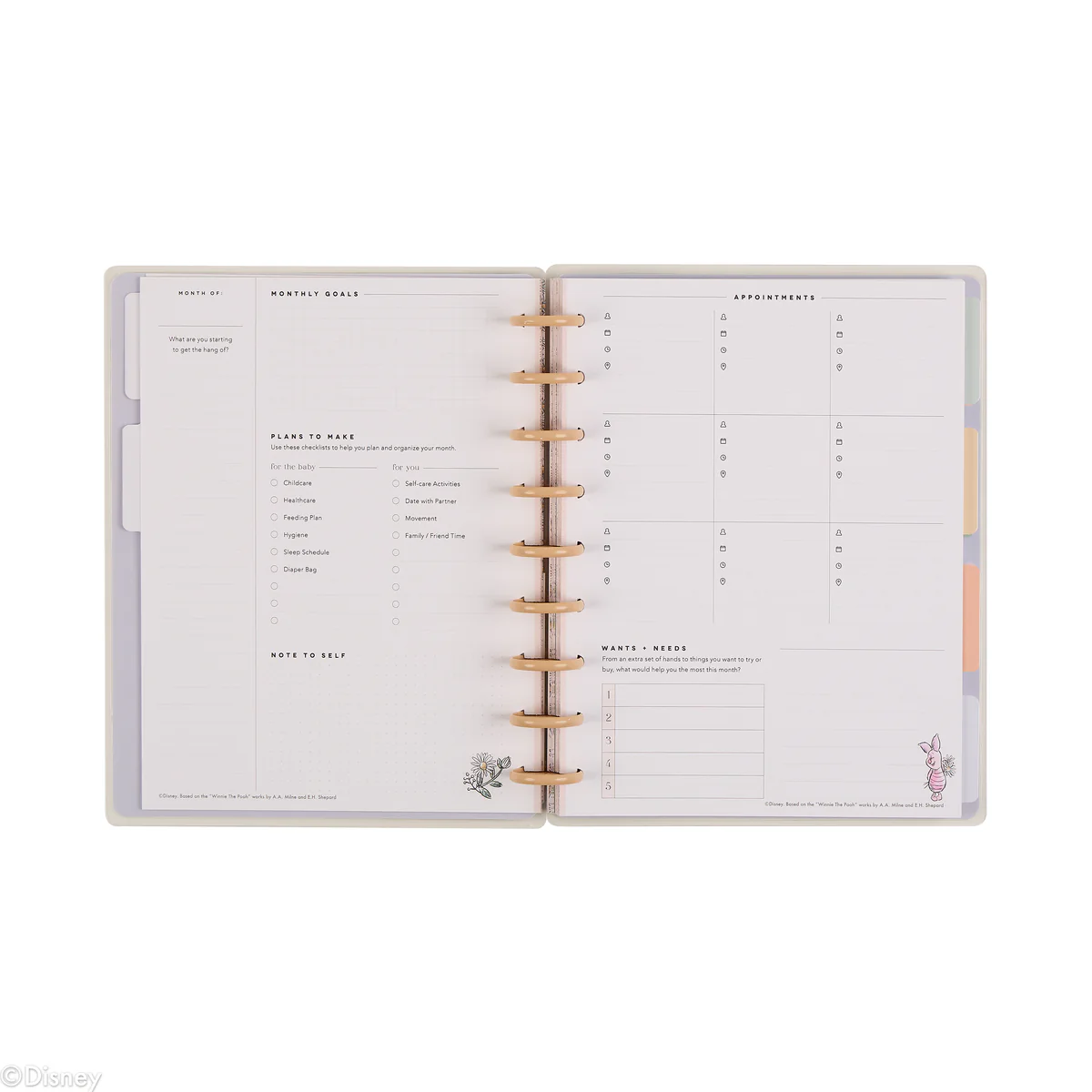 Undated Disney Winnie the Pooh Customizable Baby Planner - Classic Baby's First Year Layout - 12 Months 16 Undated Disney Winnie the Pooh Customizable Baby Planner - Classic Baby's First Year Layout - 12 Months