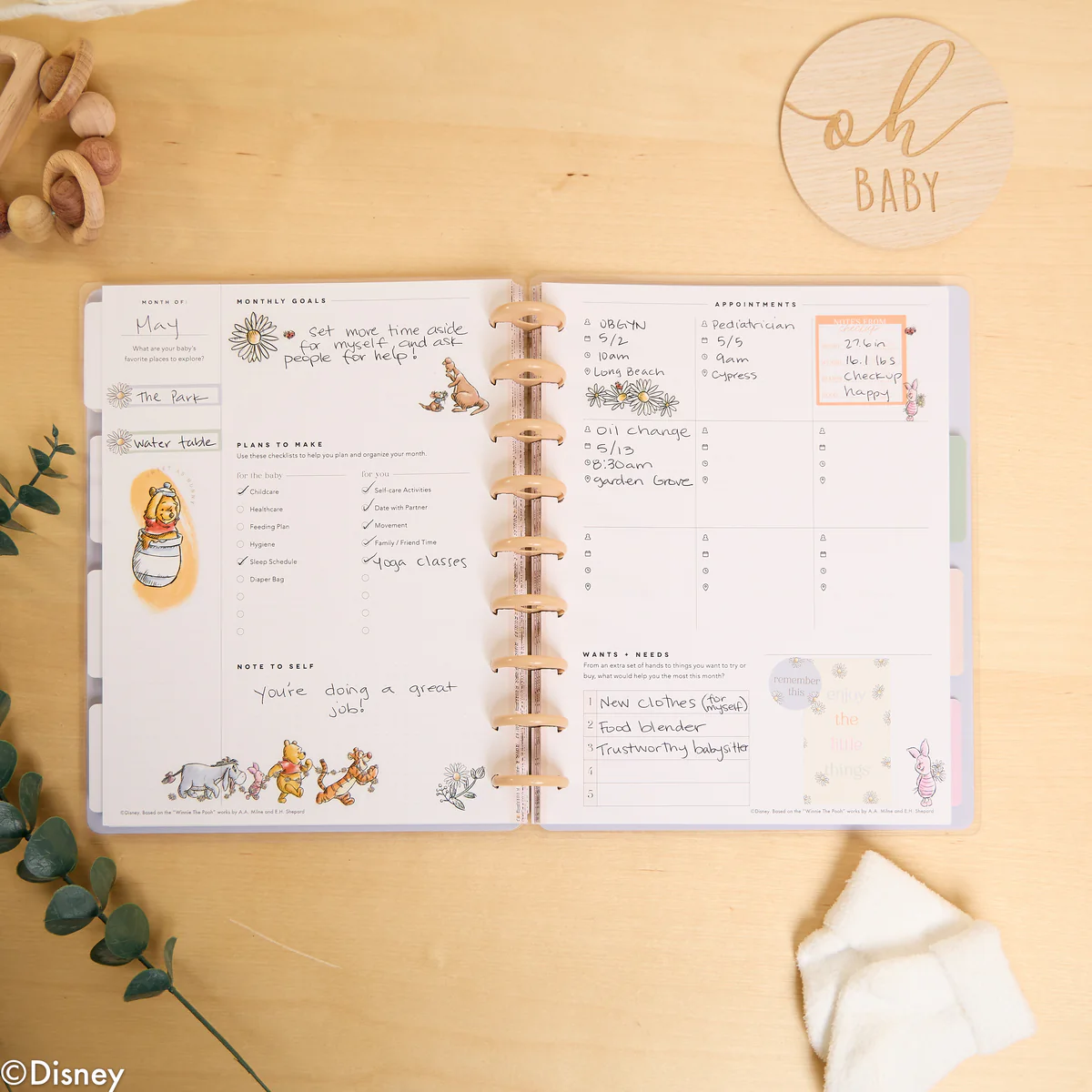 Undated Disney Winnie the Pooh Customizable Baby Planner - Classic Baby's First Year Layout - 12 Months 27 Undated Disney Winnie the Pooh Customizable Baby Planner - Classic Baby's First Year Layout - 12 Months