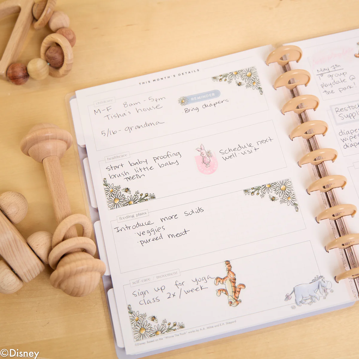 Undated Disney Winnie the Pooh Customizable Baby Planner - Classic Baby's First Year Layout - 12 Months 30 Undated Disney Winnie the Pooh Customizable Baby Planner - Classic Baby's First Year Layout - 12 Months