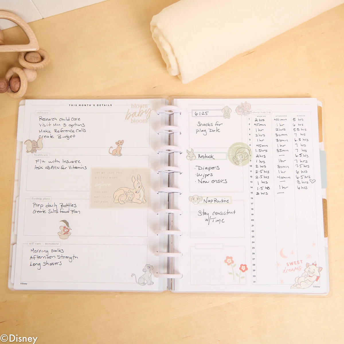 Undated Disney Welcome Little One Customizable Baby Planner - Classic Baby's First Year Layout - 12 Months 8 Undated Disney Welcome Little One Customizable Baby Planner - Classic Baby's First Year Layout - 12 Months