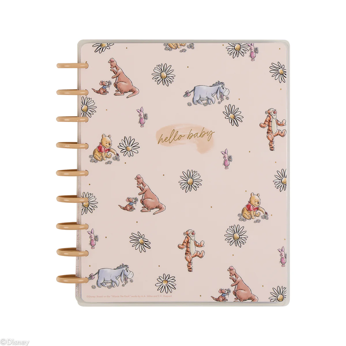 Undated Disney Winnie the Pooh Customizable Baby Planner -  Classic Baby's First Year Layout - 12 Months