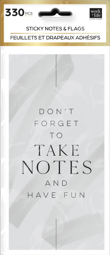 Work + Life Minimalist Sticky Notes & Flag Labels - Neutral 6 Work + Life Minimalist Sticky Notes & Flag Labels - Neutral