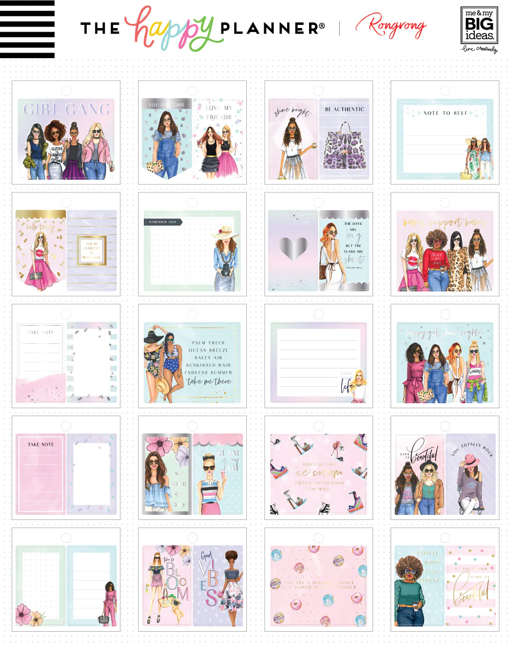 Tiny Sticker Pad - Rongrong - Pastel