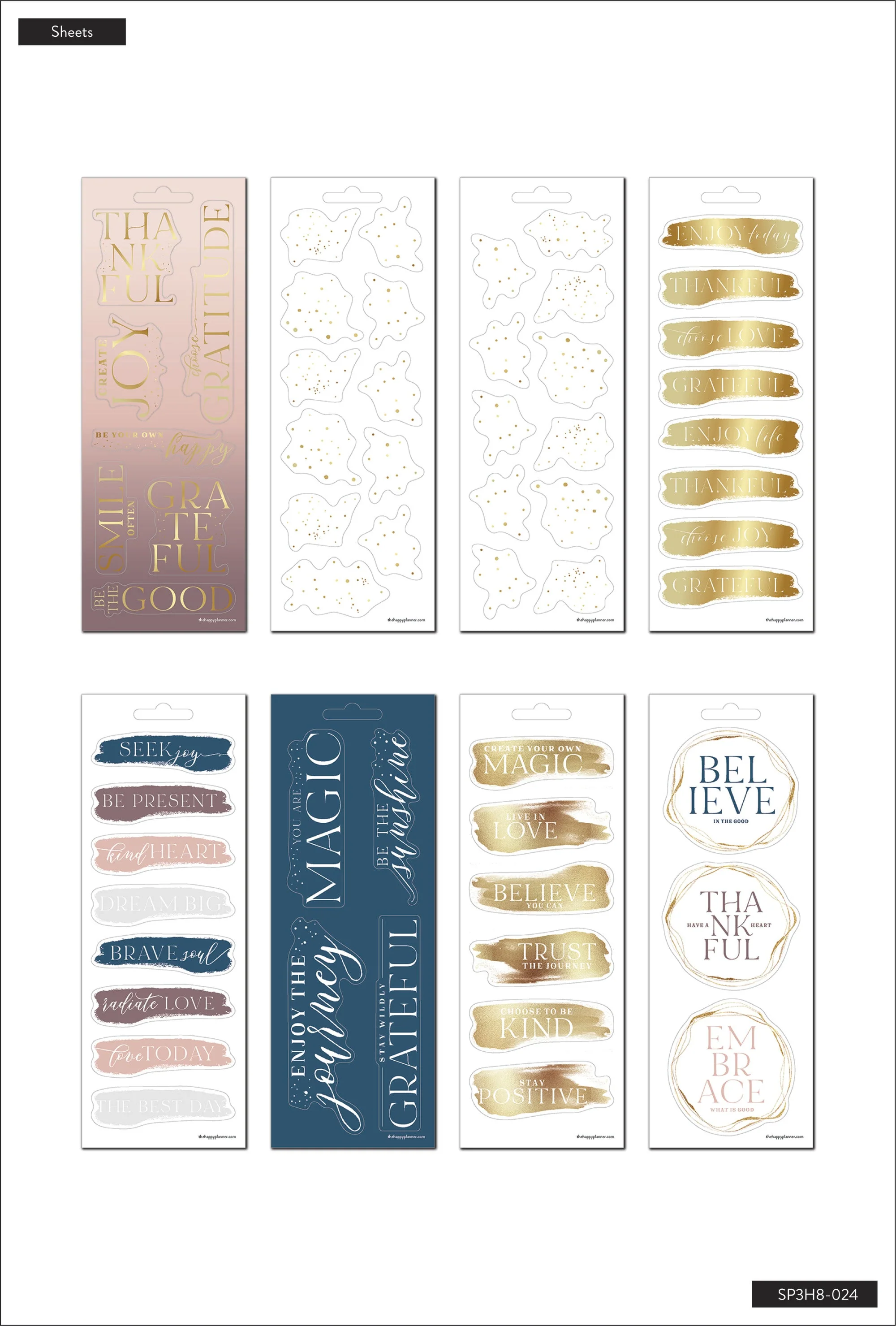 Gratitude - 8 Sticker Sheets 4 Gratitude - 8 Sticker Sheets