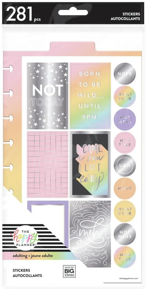 Dashboard Stickers - Not Today - The Happy Planner
