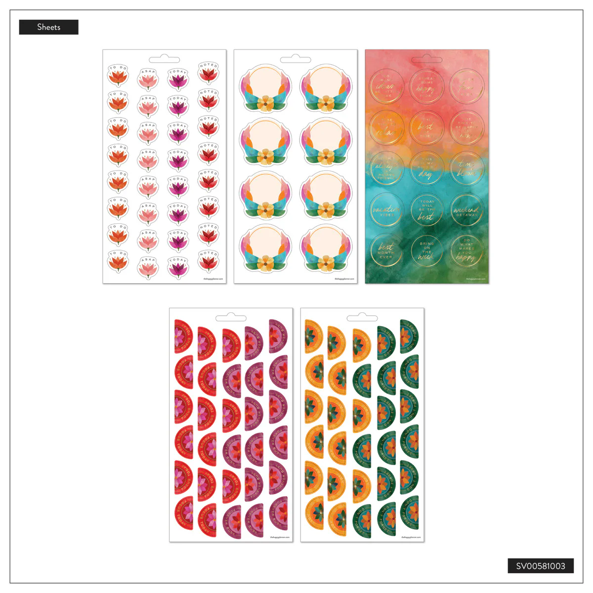 Floral Energy - 10 Sticker Sheets 7 Floral Energy - 10 Sticker Sheets