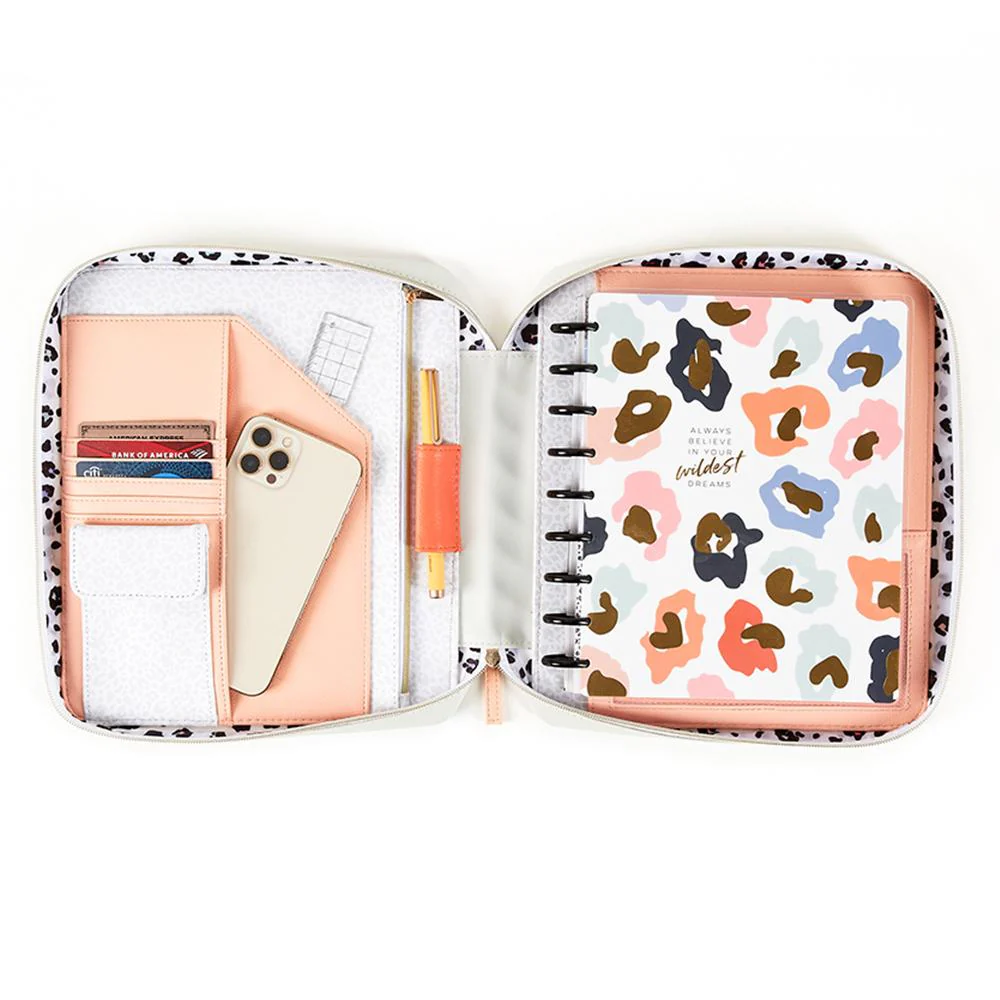 Colorful Leopard Classic Planner Zip Folio 4 Colorful Leopard Classic Planner Zip Folio