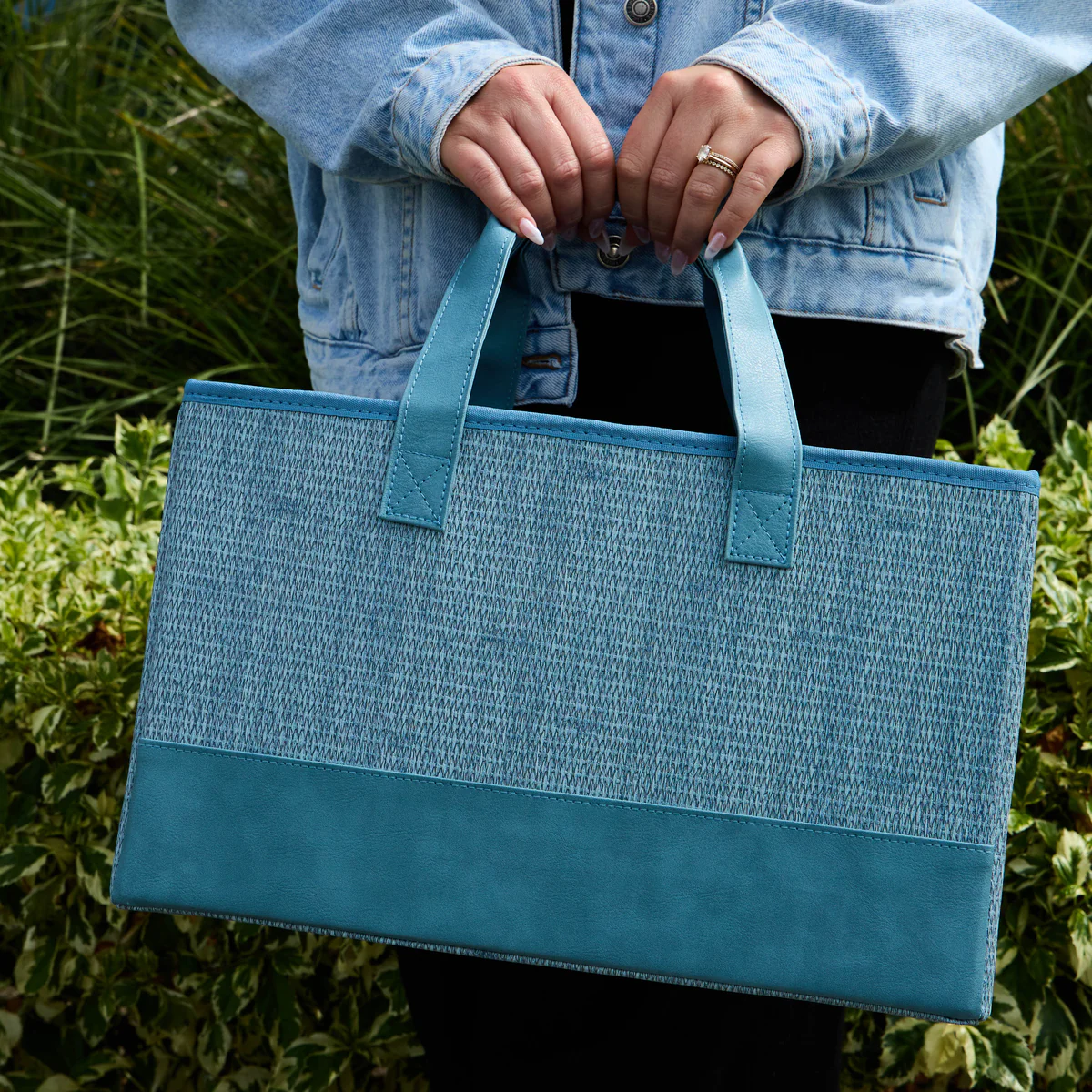 Slate Blue - Accessory + Planner Storage Tote 3 Slate Blue - Accessory + Planner Storage Tote