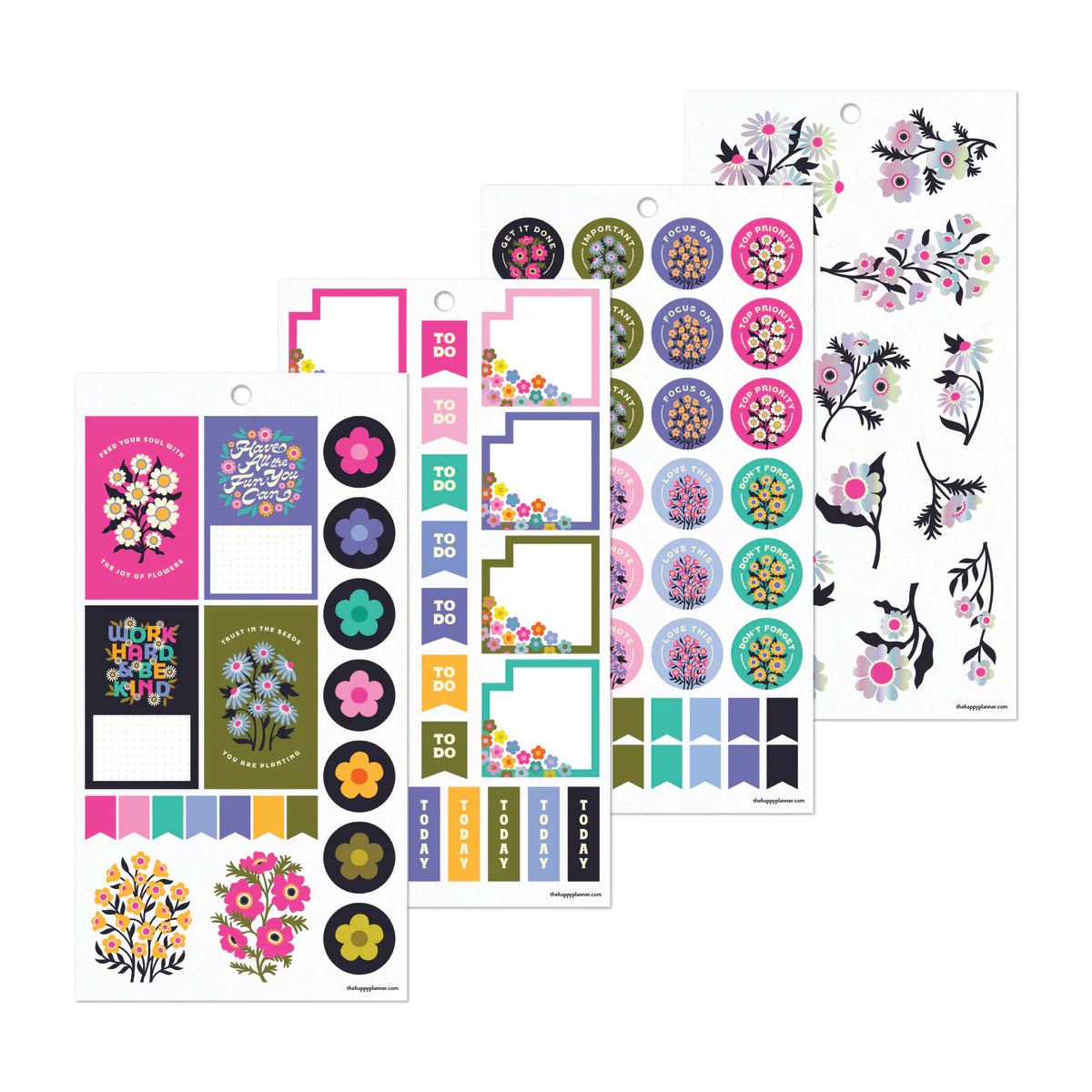 Florescent Florals - Value Pack Stickers 11 Florescent Florals - Value Pack Stickers