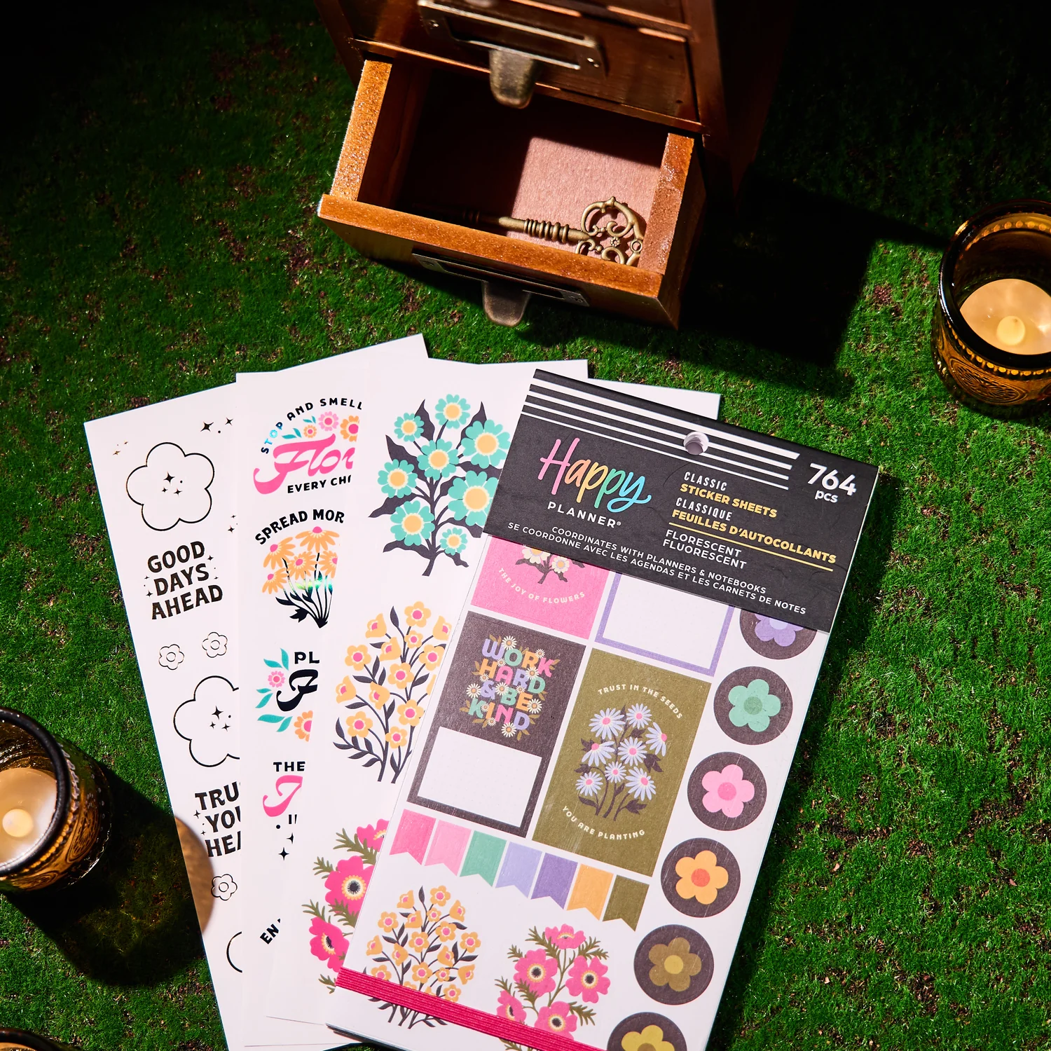 Florescent Florals - Value Pack Stickers 4 Florescent Florals - Value Pack Stickers