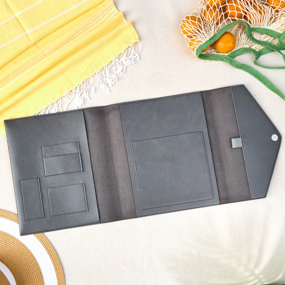 Midnight Vegan Leather - DELUXE Big Planner Folio 4 Midnight Vegan Leather - DELUXE Big Planner Folio