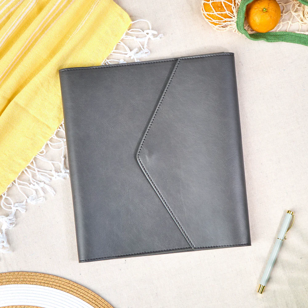 Midnight Vegan Leather - DELUXE Big Planner Folio 5 Midnight Vegan Leather - DELUXE Big Planner Folio