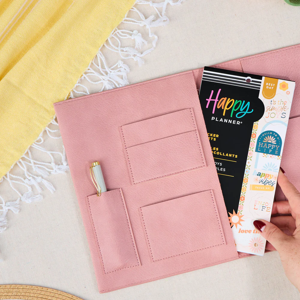 Blush Vegan Leather - DELUXE Classic Planner Folio 4 Blush Vegan Leather - DELUXE Classic Planner Folio