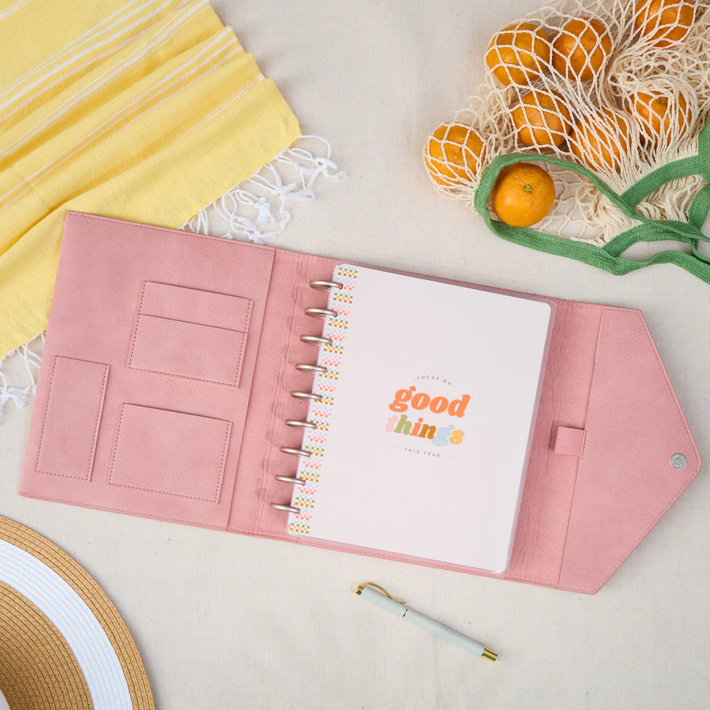 Blush Vegan Leather - DELUXE Classic Planner Folio 5 Blush Vegan Leather - DELUXE Classic Planner Folio