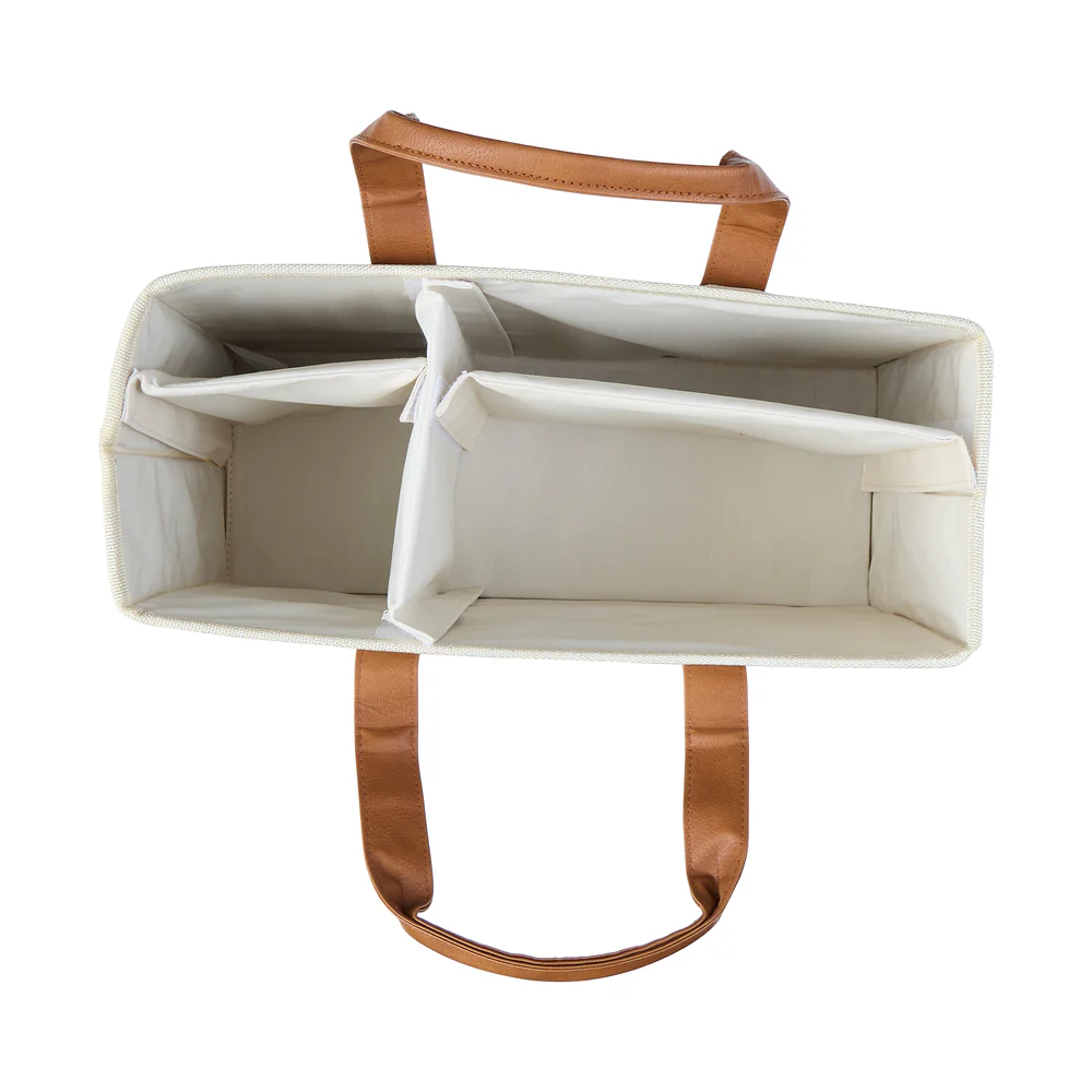 Brown & Natural - Accessory + Planner Storage Tote 4 Brown & Natural - Accessory + Planner Storage Tote