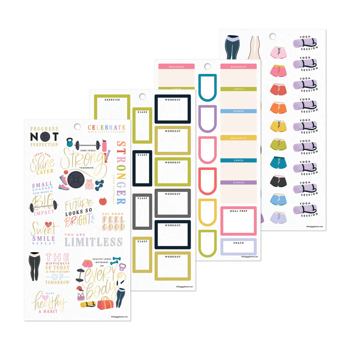 Fitness Icons - Value Pack Stickers 12 Fitness Icons - Value Pack Stickers