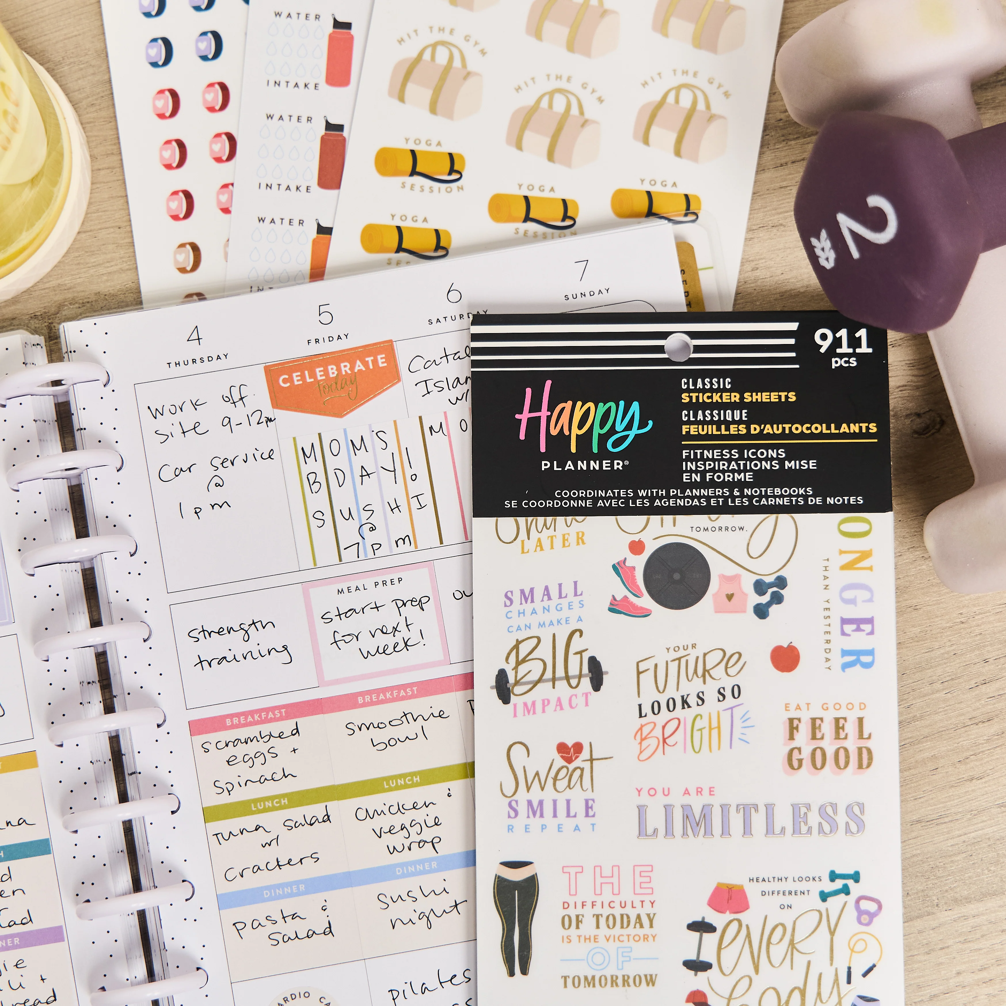 Fitness Icons - Value Pack Stickers 6 Fitness Icons - Value Pack Stickers