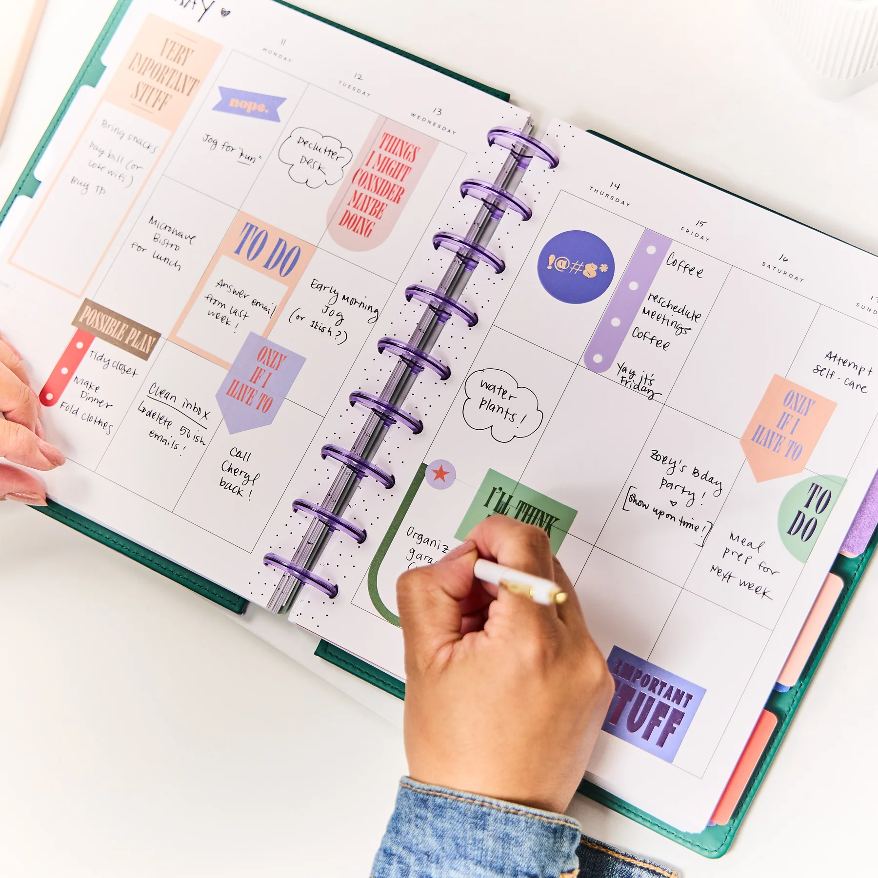Undated SPECIALTY Current Mood Customizable Planner - Classic Vertical Layout - 12 Months
