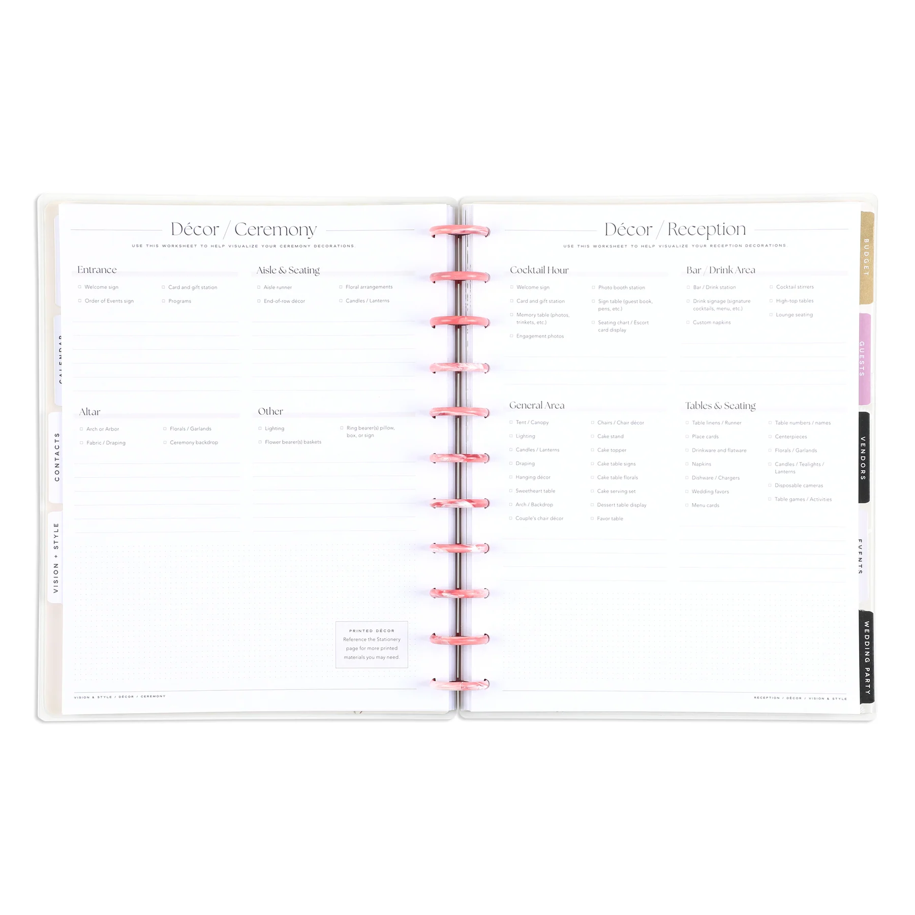 Undated Blooming Romance Wedding Happy Planner - Big Wedding Layout - 12 Months 10 Undated Blooming Romance Wedding Happy Planner - Big Wedding Layout - 12 Months