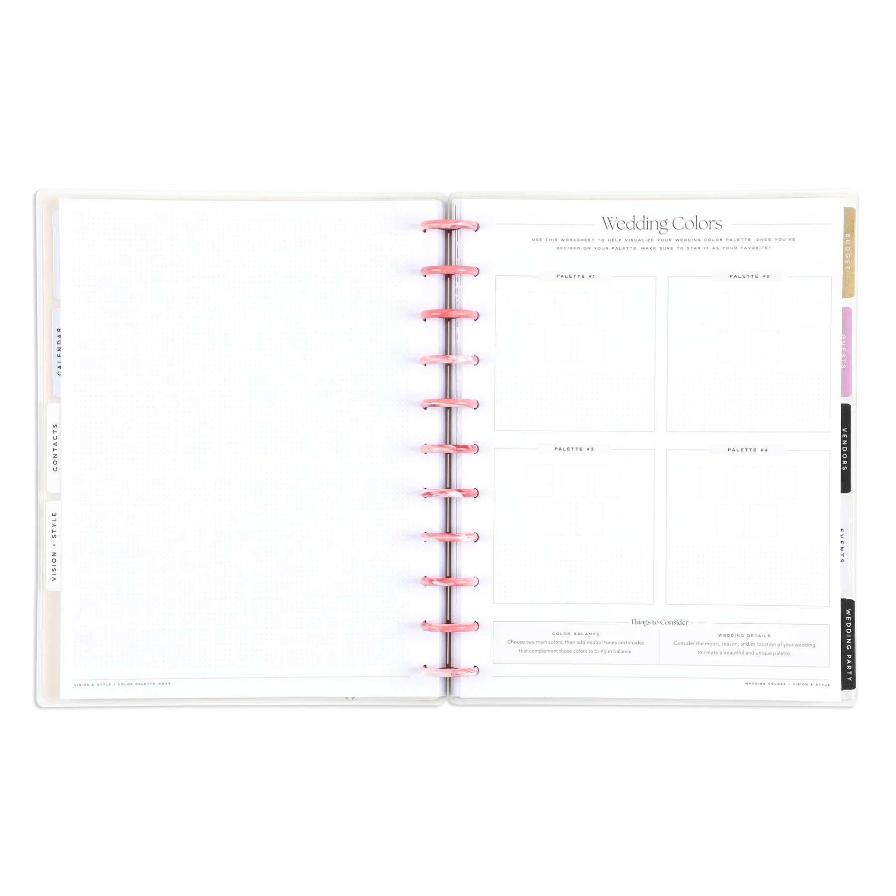 Undated Blooming Romance Wedding Happy Planner - Big Wedding Layout - 12 Months 9 Undated Blooming Romance Wedding Happy Planner - Big Wedding Layout - 12 Months