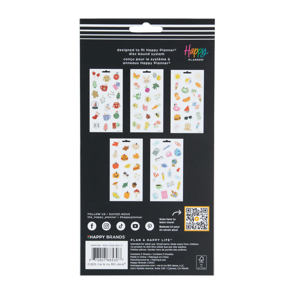 Happy Seasons - 5 Sticker Sheets - The Happy Planner