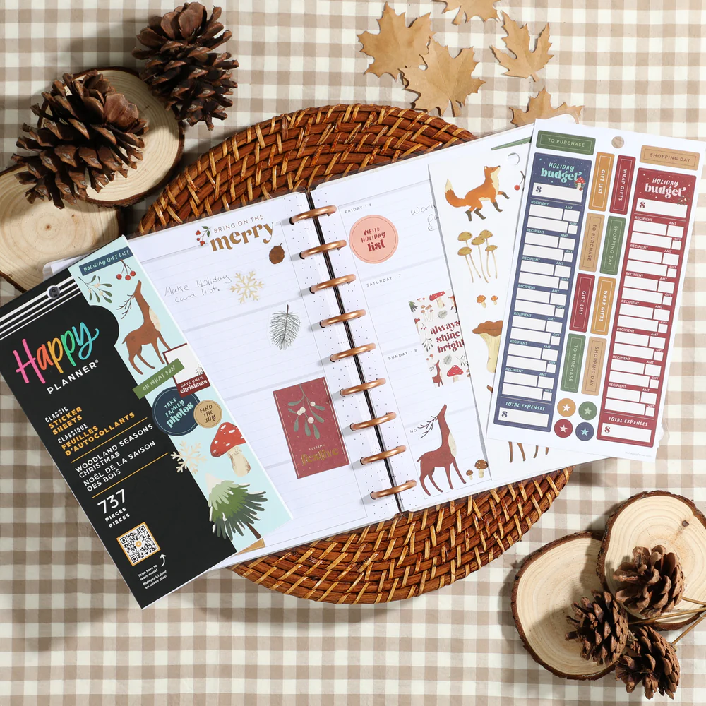Woodland Seasons Christmas - Value Pack Stickers - The Happy Planner