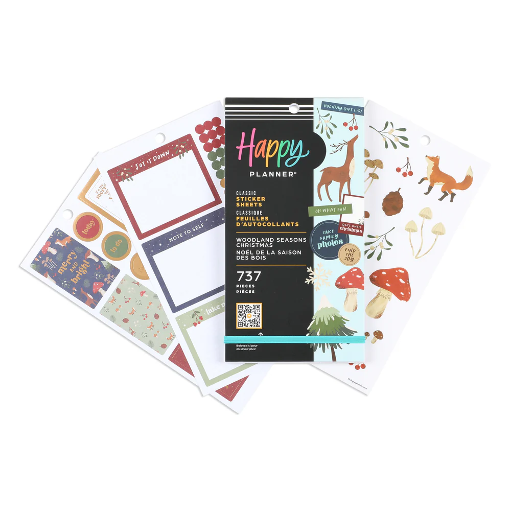 Woodland Seasons Christmas - Value Pack Stickers - The Happy Planner