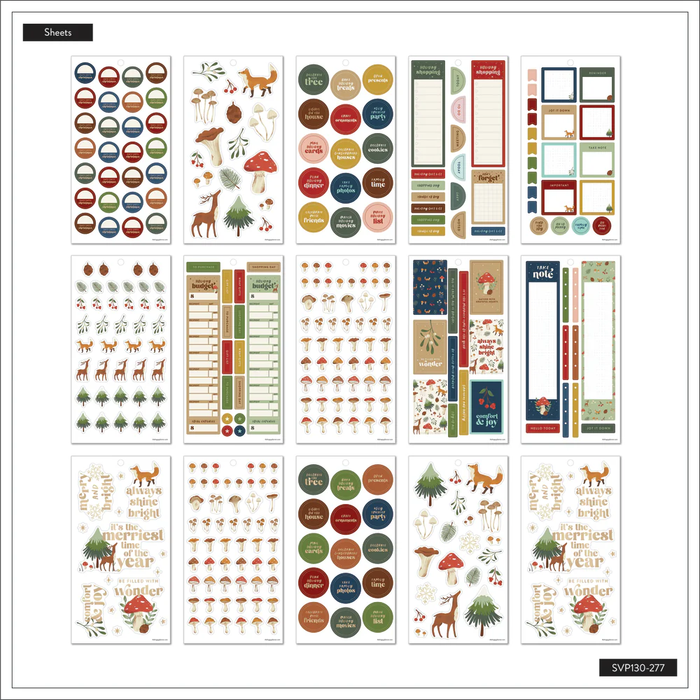 Woodland Seasons Christmas - Value Pack Stickers - The Happy Planner