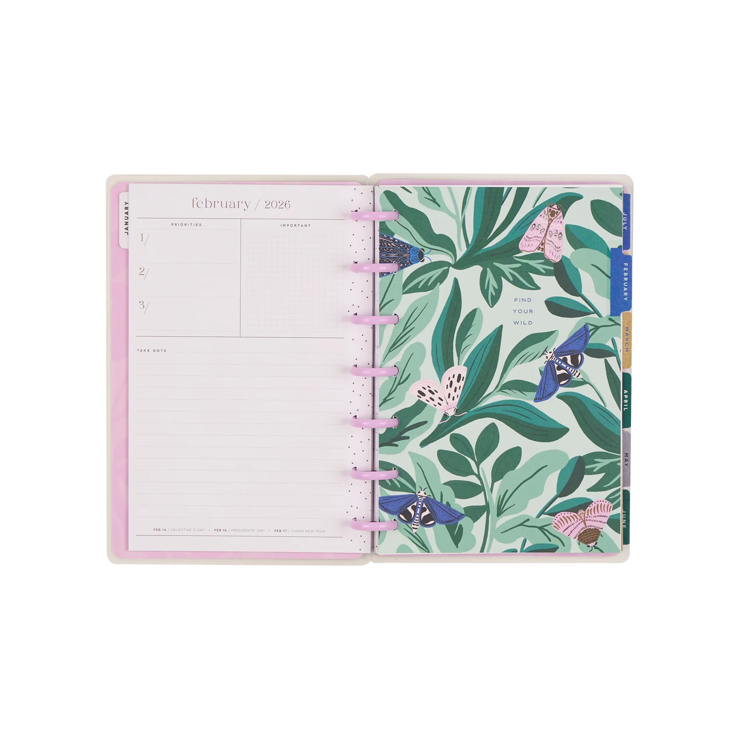 2026 Butterfly Botanics Customizable Planner - Mini Color Block Layout - 12 Months 11 2026 Butterfly Botanics Customizable Planner - Mini Color Block Layout - 12 Months
