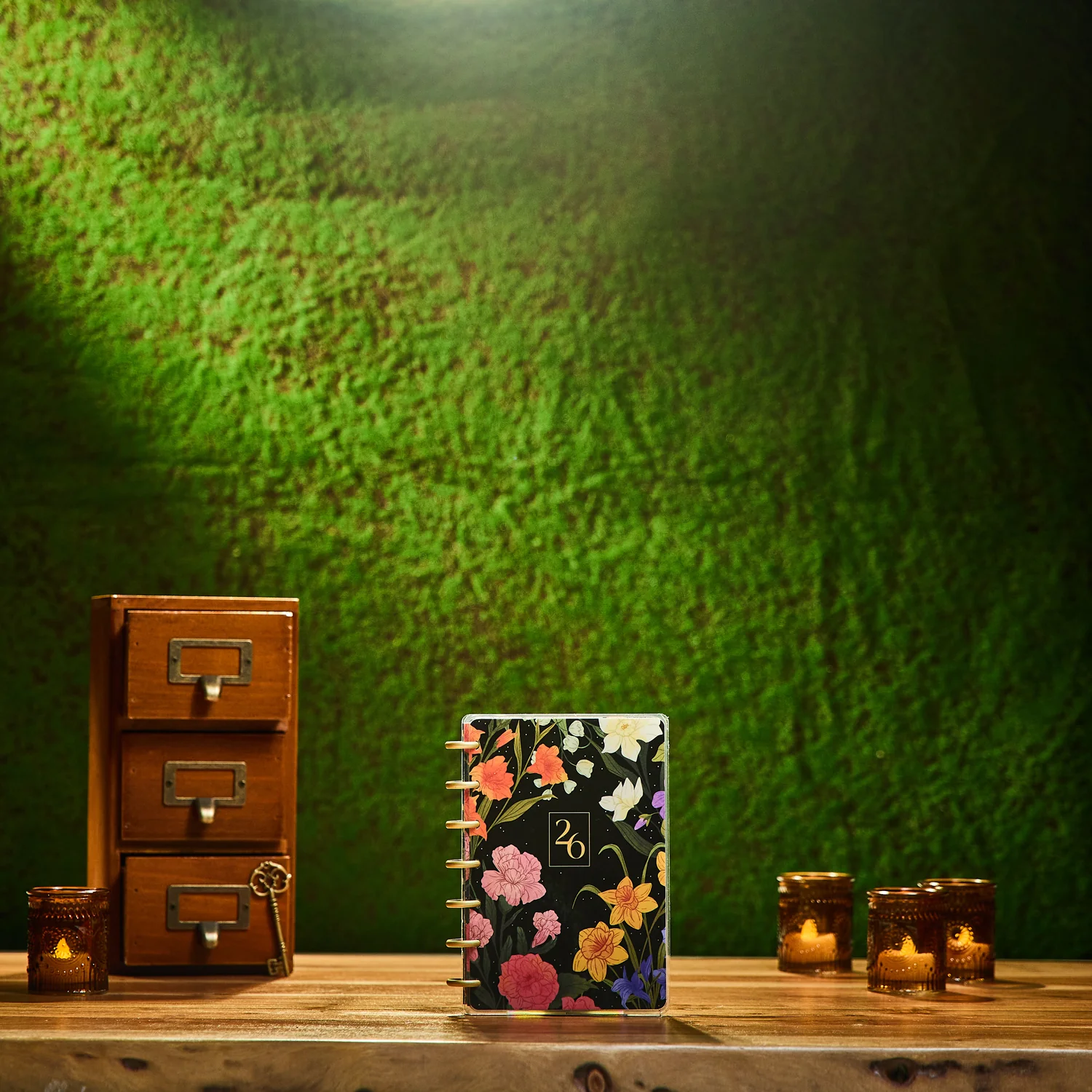 2026 Dark Garden Customizable Planner - Mini Dashboard Layout - 12 Months