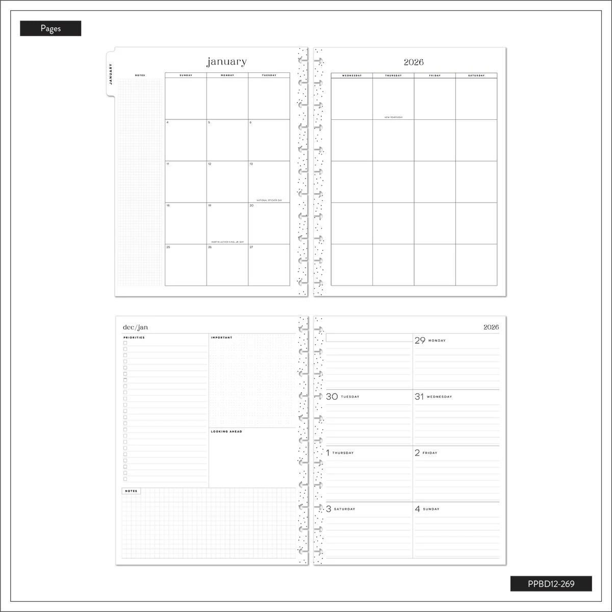 2026 Heritage Charm Customizable Planner - Big Dashboard Layout - 12 Months 18 2026 Heritage Charm Customizable Planner - Big Dashboard Layout - 12 Months