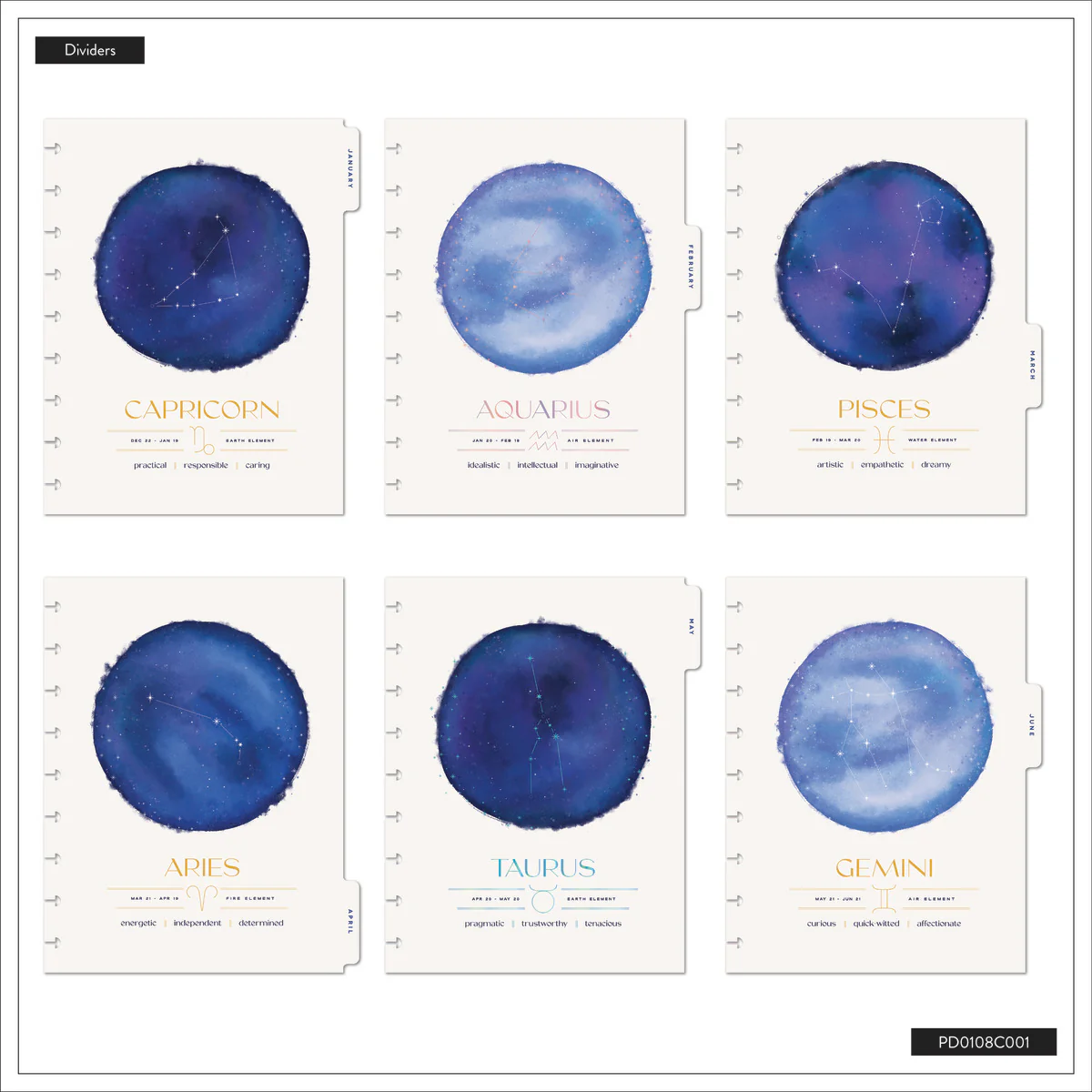 2026 Star Signs Customizable Planner - Classic Vertical Layout - 12 Months 15 2026 Star Signs Customizable Planner - Classic Vertical Layout - 12 Months