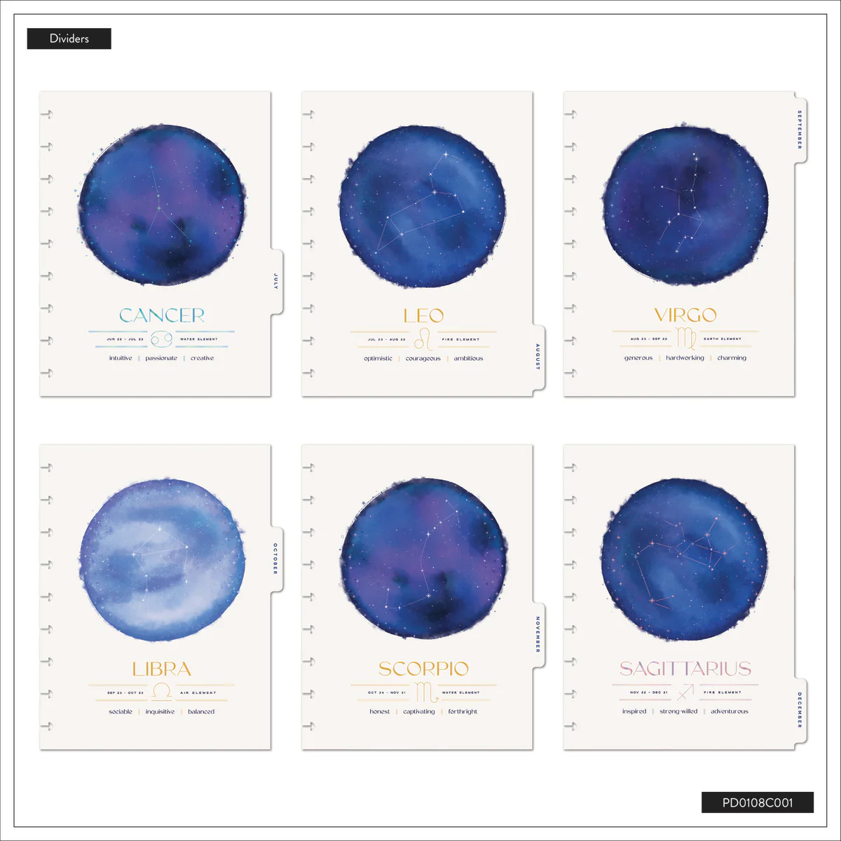2026 Star Signs Customizable Planner - Classic Vertical Layout - 12 Months 16 2026 Star Signs Customizable Planner - Classic Vertical Layout - 12 Months
