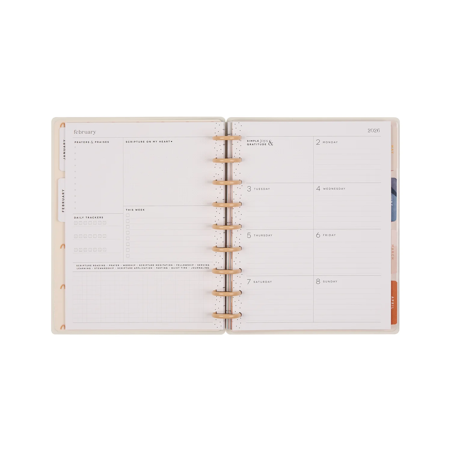2026 Watercolor Grace Customizable Faith Planner - Classic Faith Layout - 12 Months 14 2026 Watercolor Grace Customizable Faith Planner - Classic Faith Layout - 12 Months