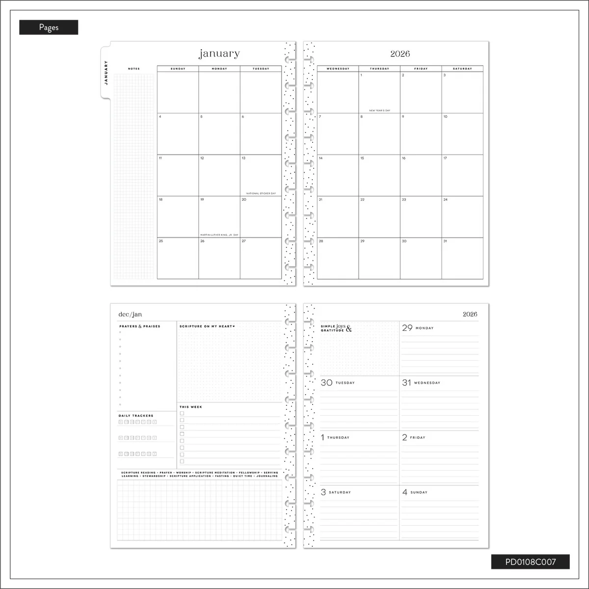 2026 Watercolor Grace Customizable Faith Planner - Classic Faith Layout - 12 Months 17 2026 Watercolor Grace Customizable Faith Planner - Classic Faith Layout - 12 Months