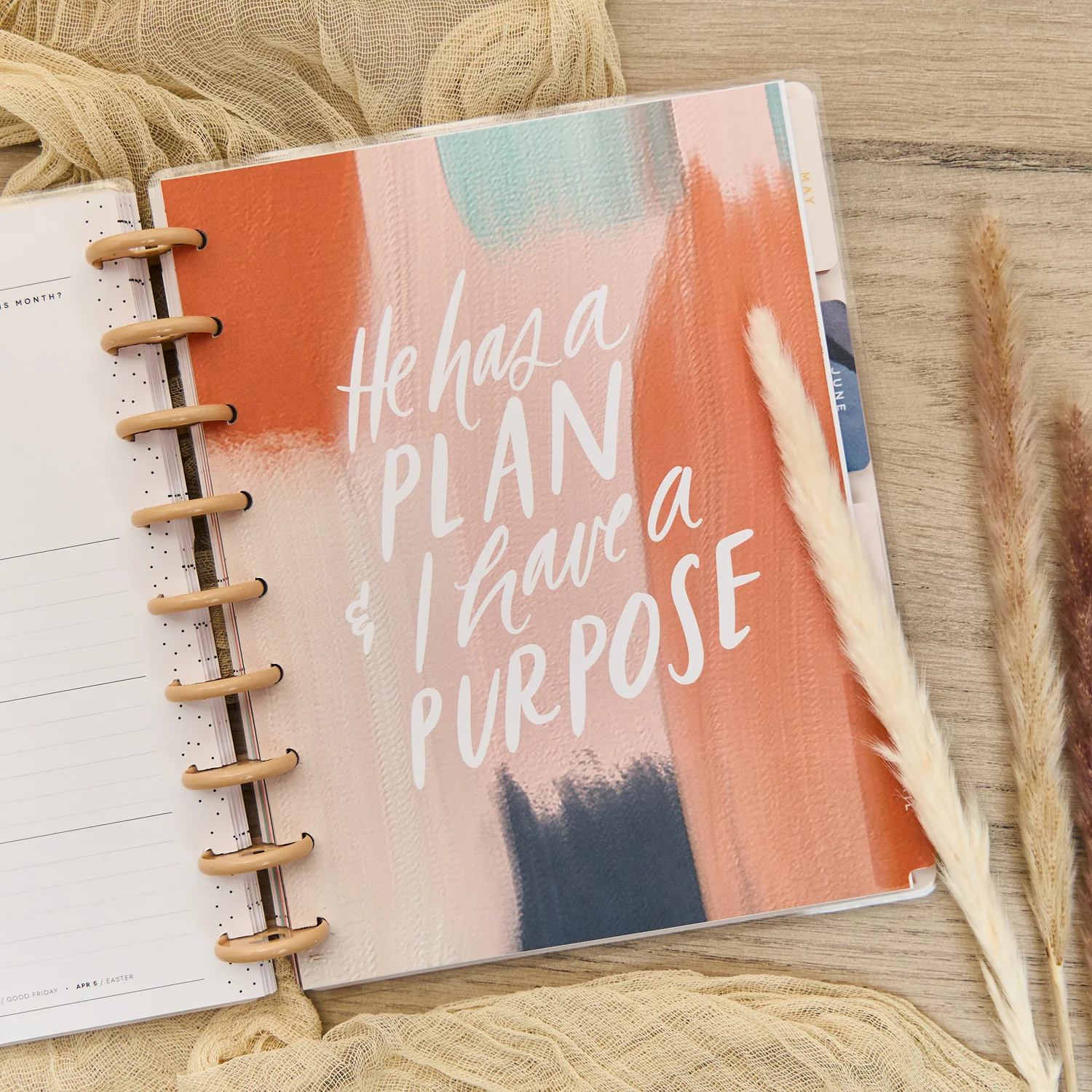 2026 Watercolor Grace Customizable Faith Planner - Classic Faith Layout - 12 Months