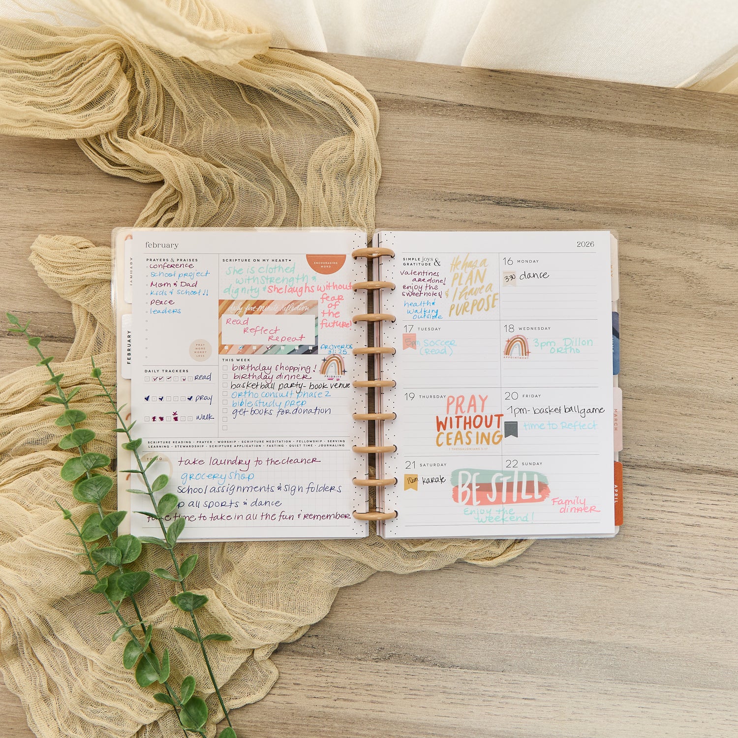 2026 Watercolor Grace Customizable Faith Planner - Classic Faith Layout - 12 Months 4 2026 Watercolor Grace Customizable Faith Planner - Classic Faith Layout - 12 Months