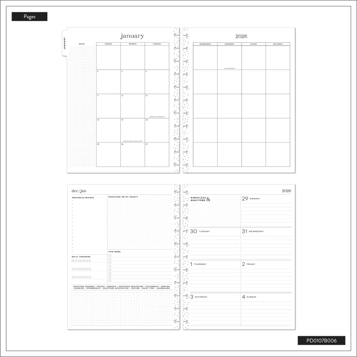 2026 Watercolor Grace Customizable Faith Planner - Big Faith Layout - 12 Months 20 2026 Watercolor Grace Customizable Faith Planner - Big Faith Layout - 12 Months