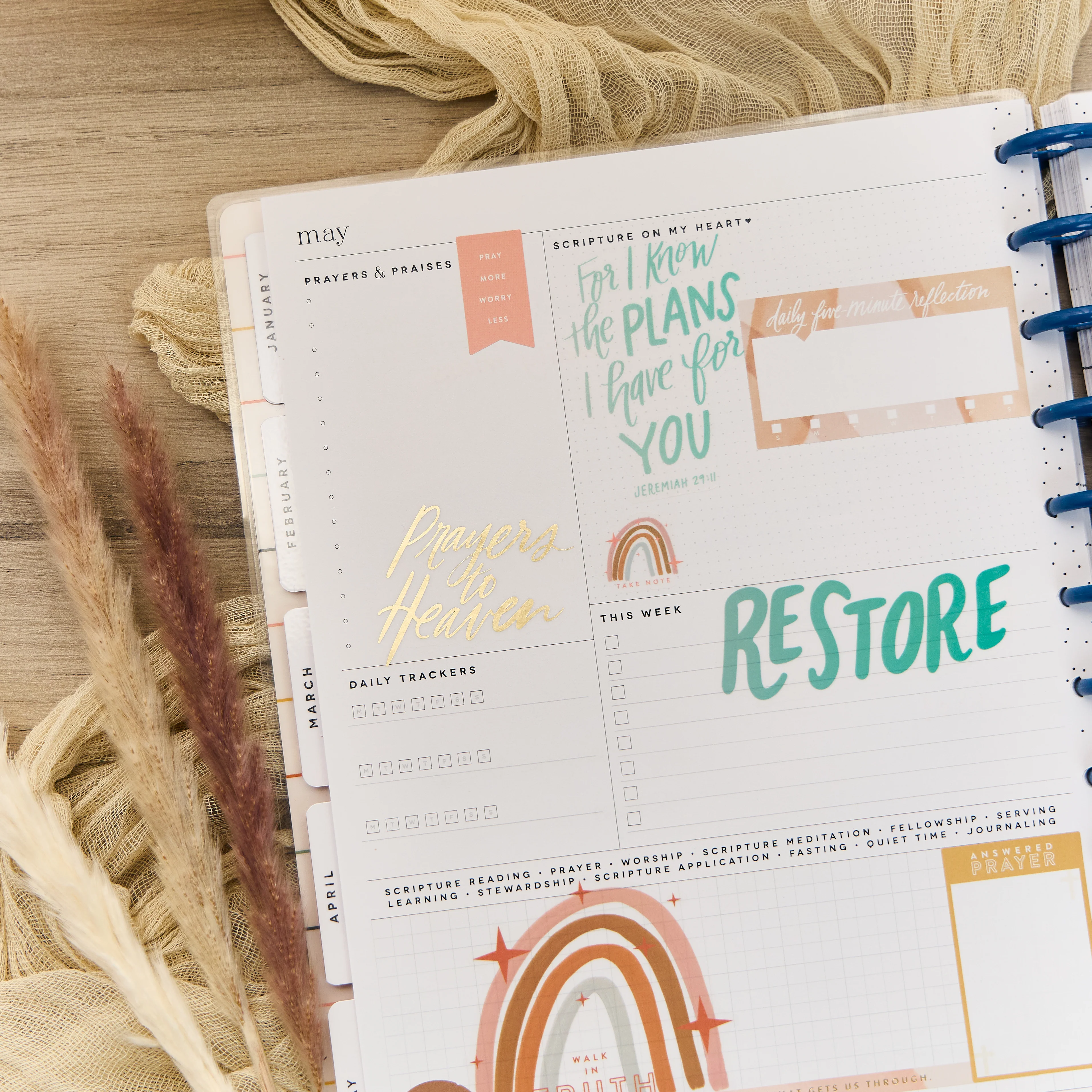 2026 Watercolor Grace Customizable Faith Planner - Big Faith Layout - 12 Months 5 2026 Watercolor Grace Customizable Faith Planner - Big Faith Layout - 12 Months
