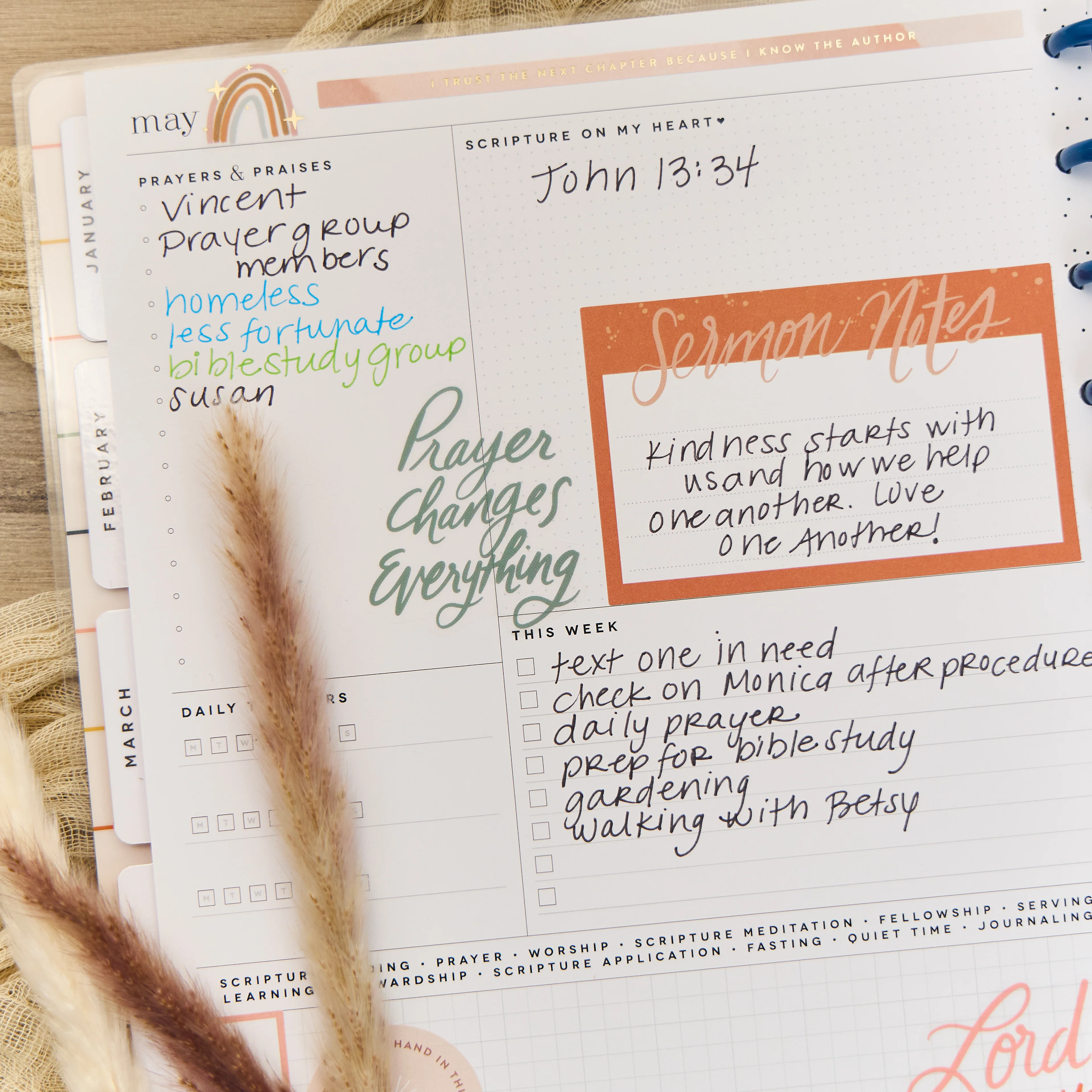2026 Watercolor Grace Customizable Faith Planner - Big Faith Layout - 12 Months 7 2026 Watercolor Grace Customizable Faith Planner - Big Faith Layout - 12 Months