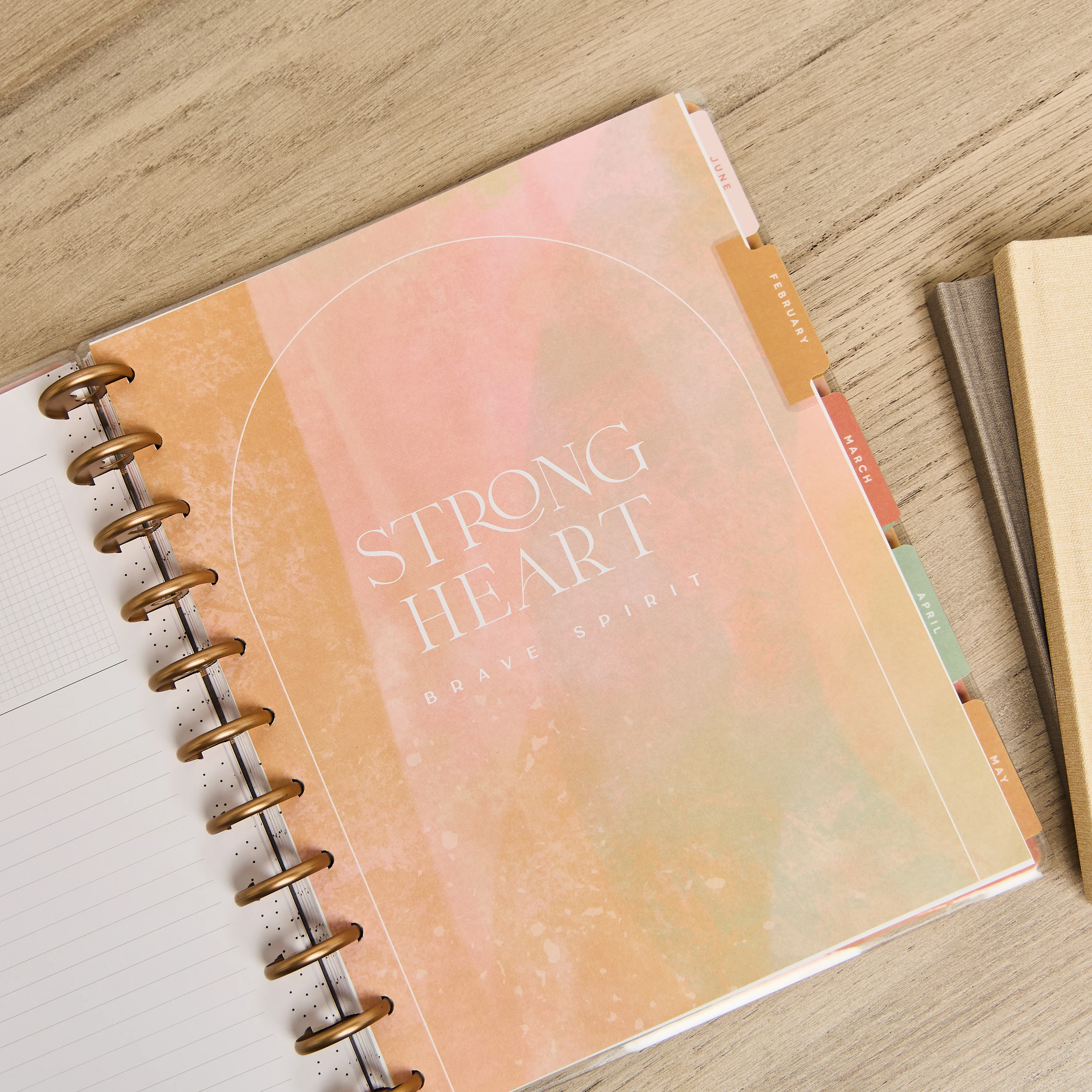 2026 Textured Canvas Customizable Planner - Big Vertical Layout - 12 Months