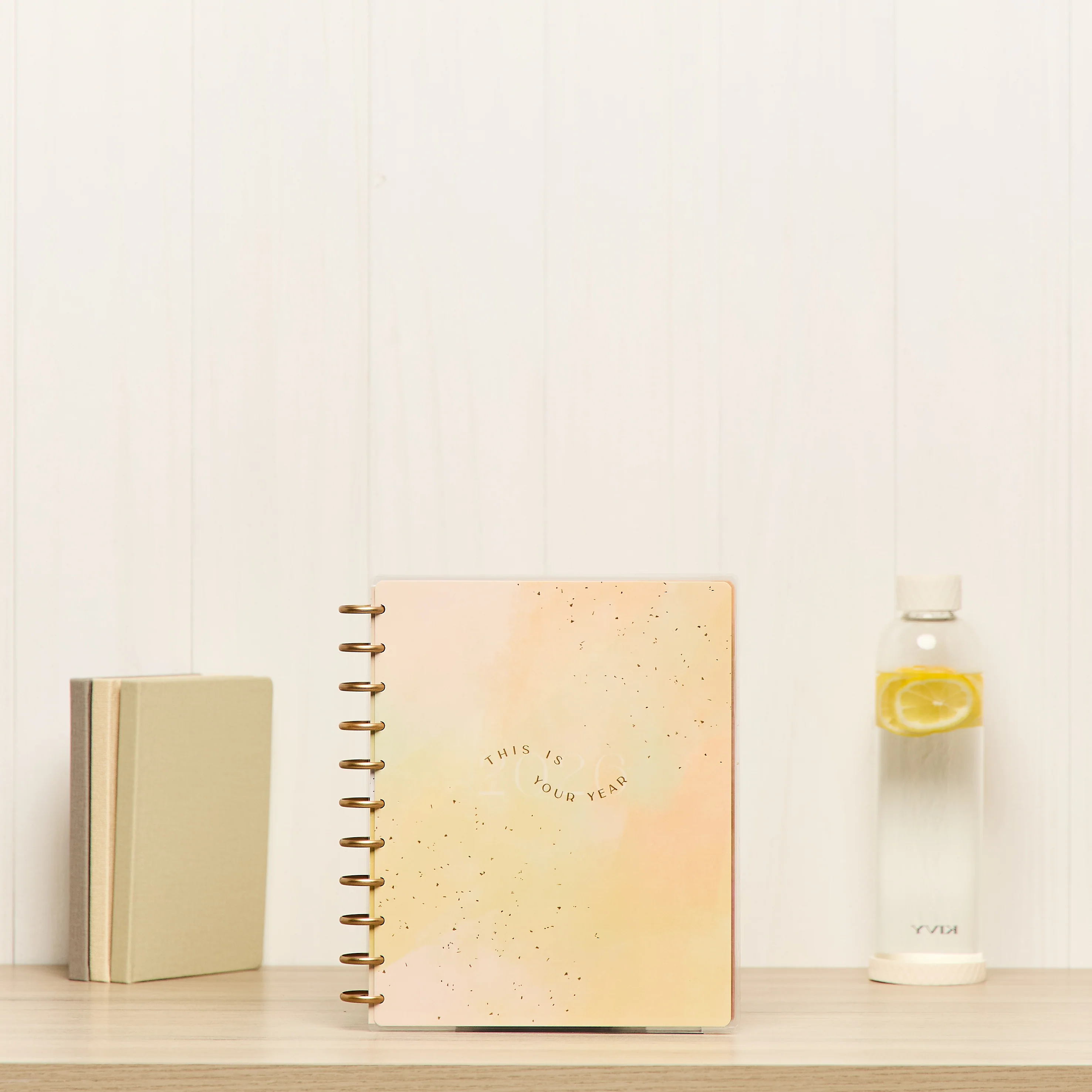 2026 Textured Canvas Customizable Planner - Big Vertical Layout - 12 Months