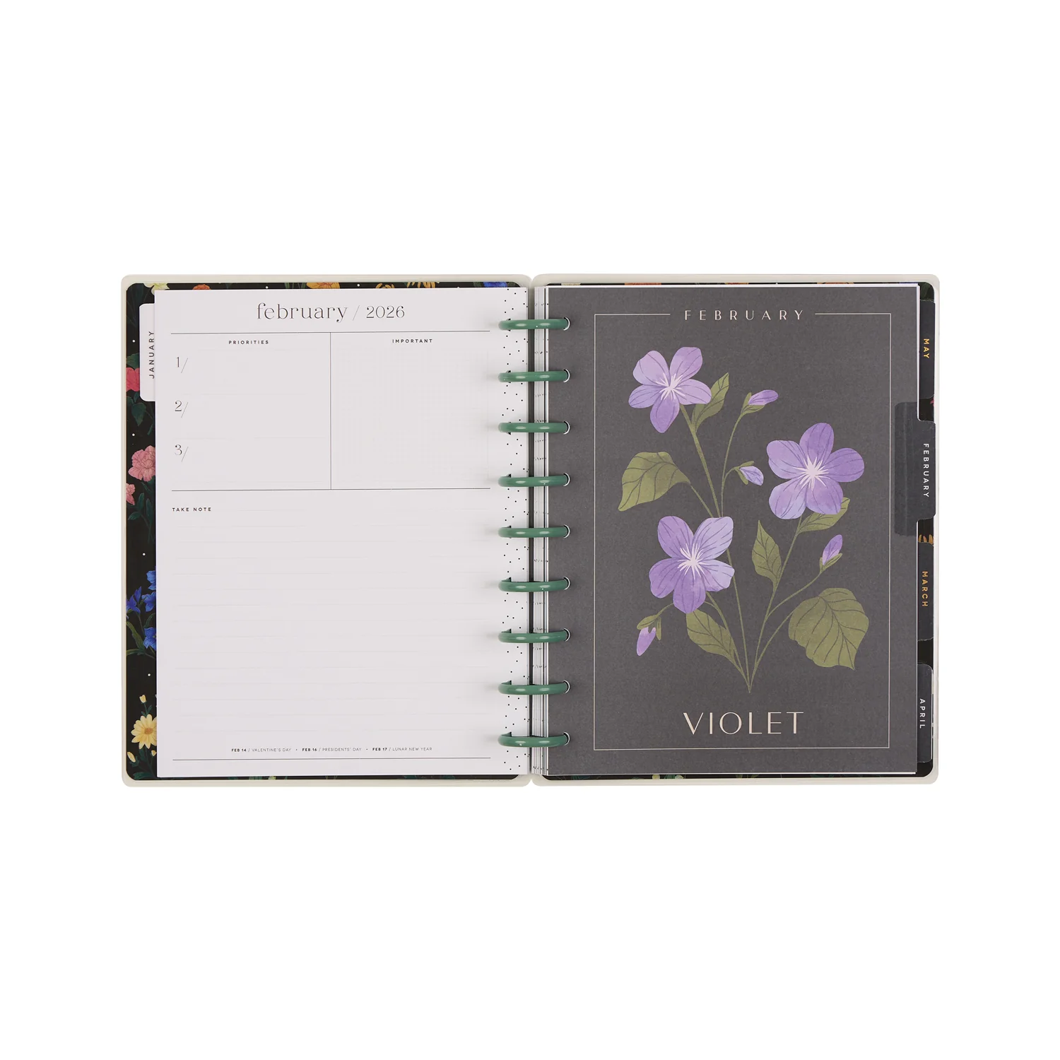 2026 Noir Garden Customizable Planner - Classic Horizontal Layout - 12 Months 12 2026 Noir Garden Customizable Planner - Classic Horizontal Layout - 12 Months