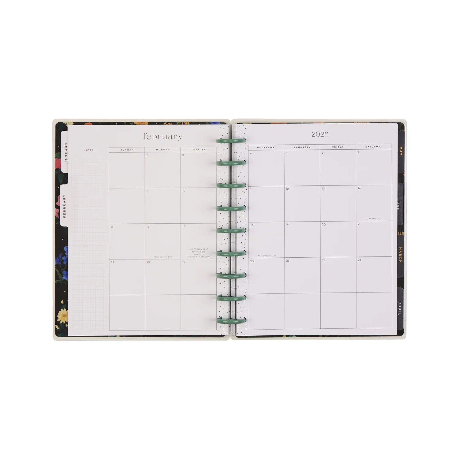 2026 Noir Garden Customizable Planner - Classic Horizontal Layout - 12 Months 13 2026 Noir Garden Customizable Planner - Classic Horizontal Layout - 12 Months