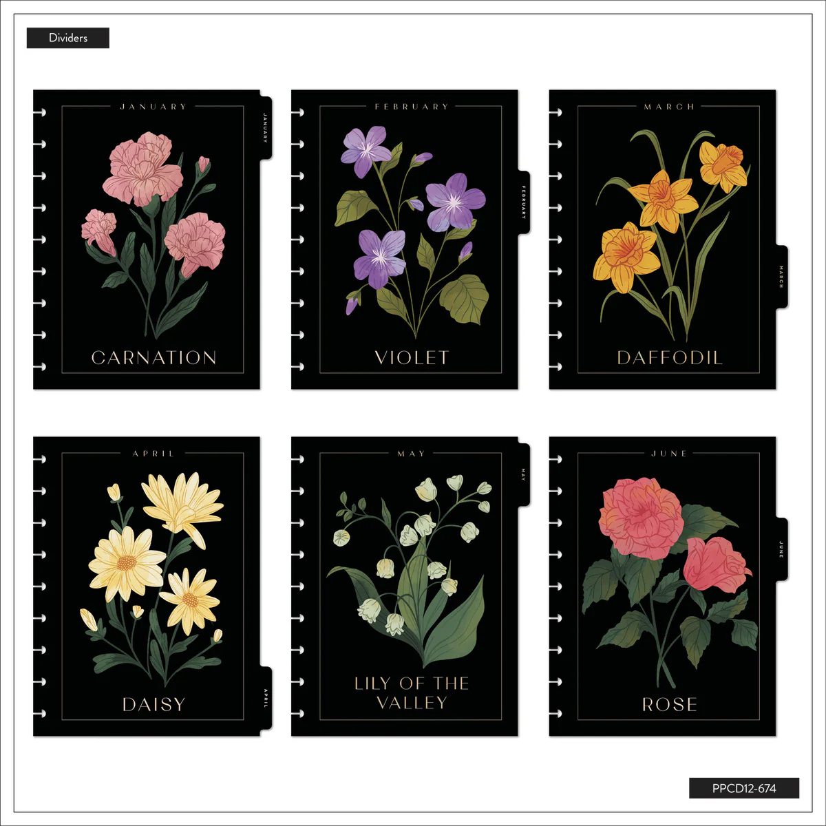 2026 Noir Garden Customizable Planner - Classic Horizontal Layout - 12 Months 15 2026 Noir Garden Customizable Planner - Classic Horizontal Layout - 12 Months