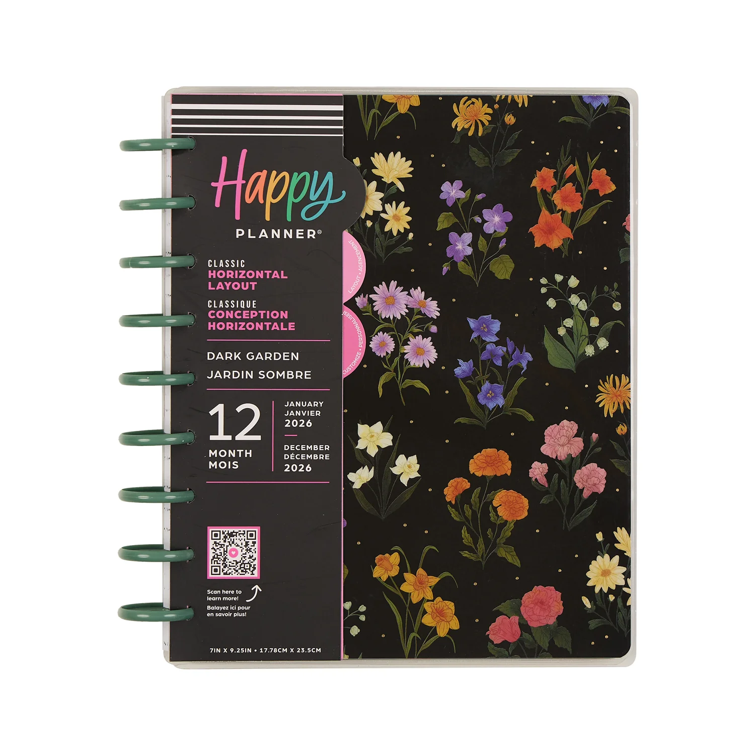 2026 Noir Garden Customizable Planner - Classic Horizontal Layout - 12 Months 18 2026 Noir Garden Customizable Planner - Classic Horizontal Layout - 12 Months
