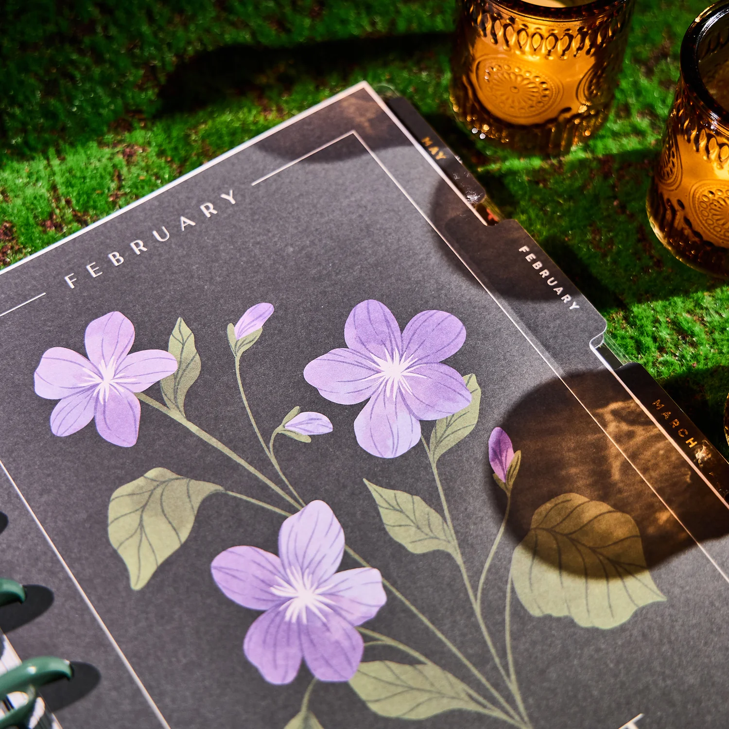 2026 Noir Garden Customizable Planner - Classic Horizontal Layout - 12 Months