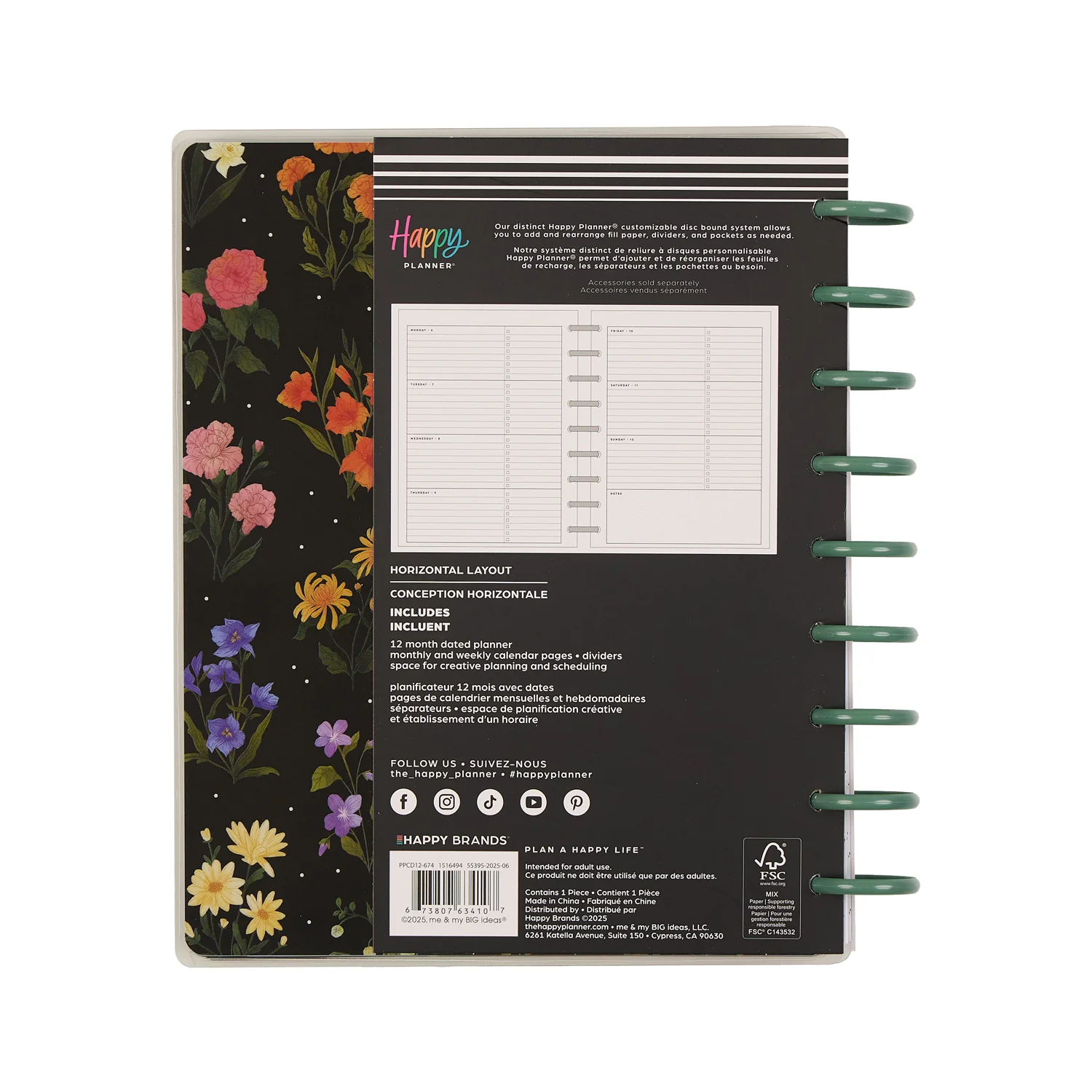 2026 Noir Garden Customizable Planner - Classic Horizontal Layout - 12 Months 20 2026 Noir Garden Customizable Planner - Classic Horizontal Layout - 12 Months