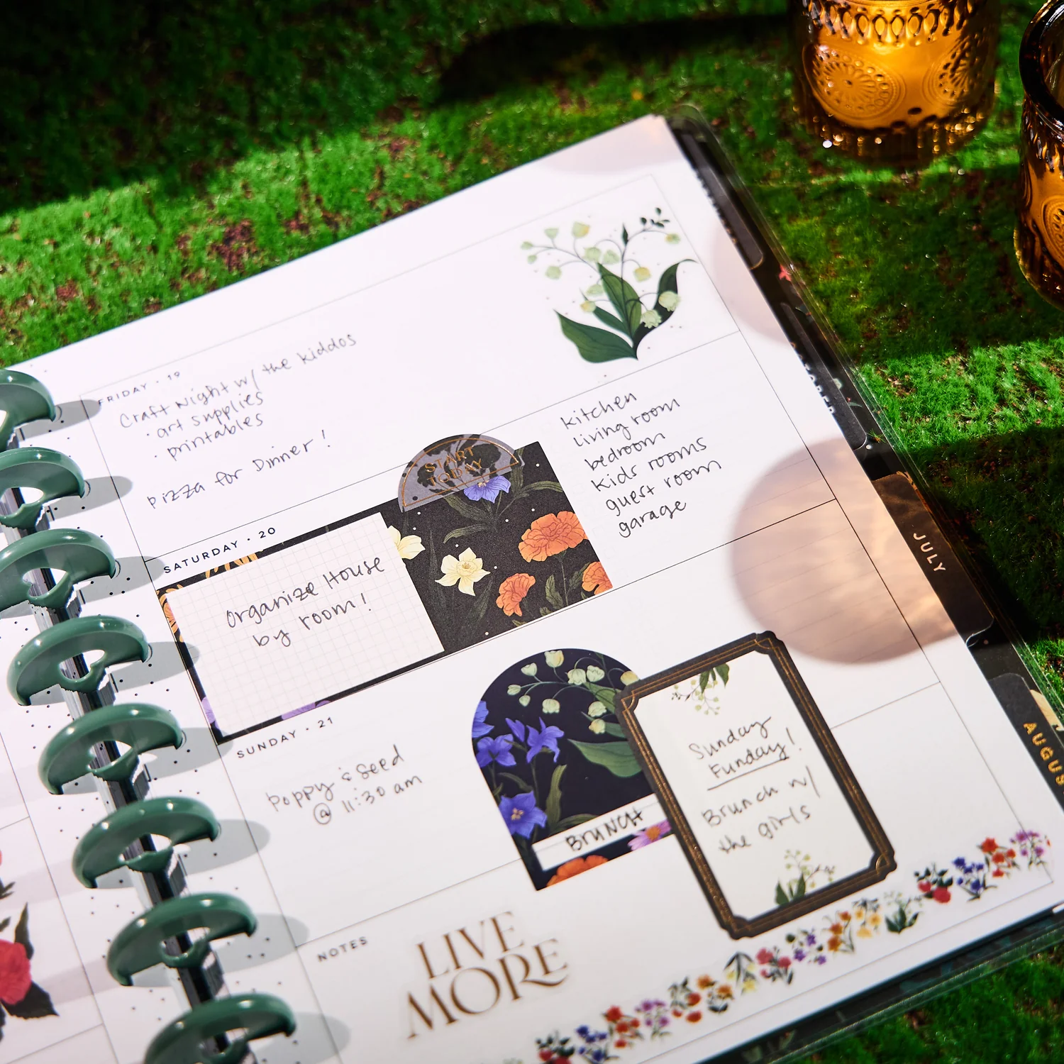 2026 Noir Garden Customizable Planner - Classic Horizontal Layout - 12 Months 6 2026 Noir Garden Customizable Planner - Classic Horizontal Layout - 12 Months
