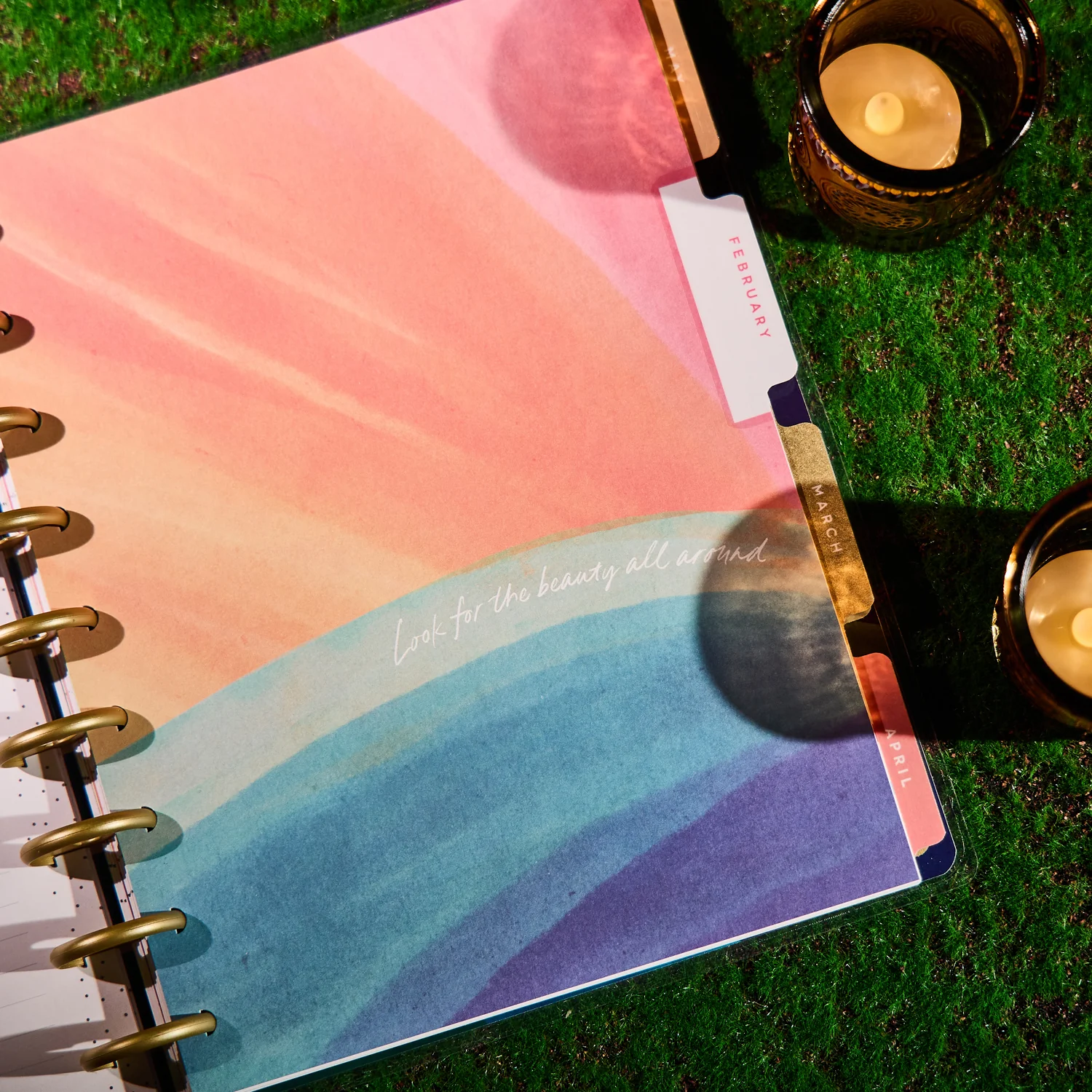 2026 Floral Energy Customizable Planner - Classic Color Block Layout - 12 Months
